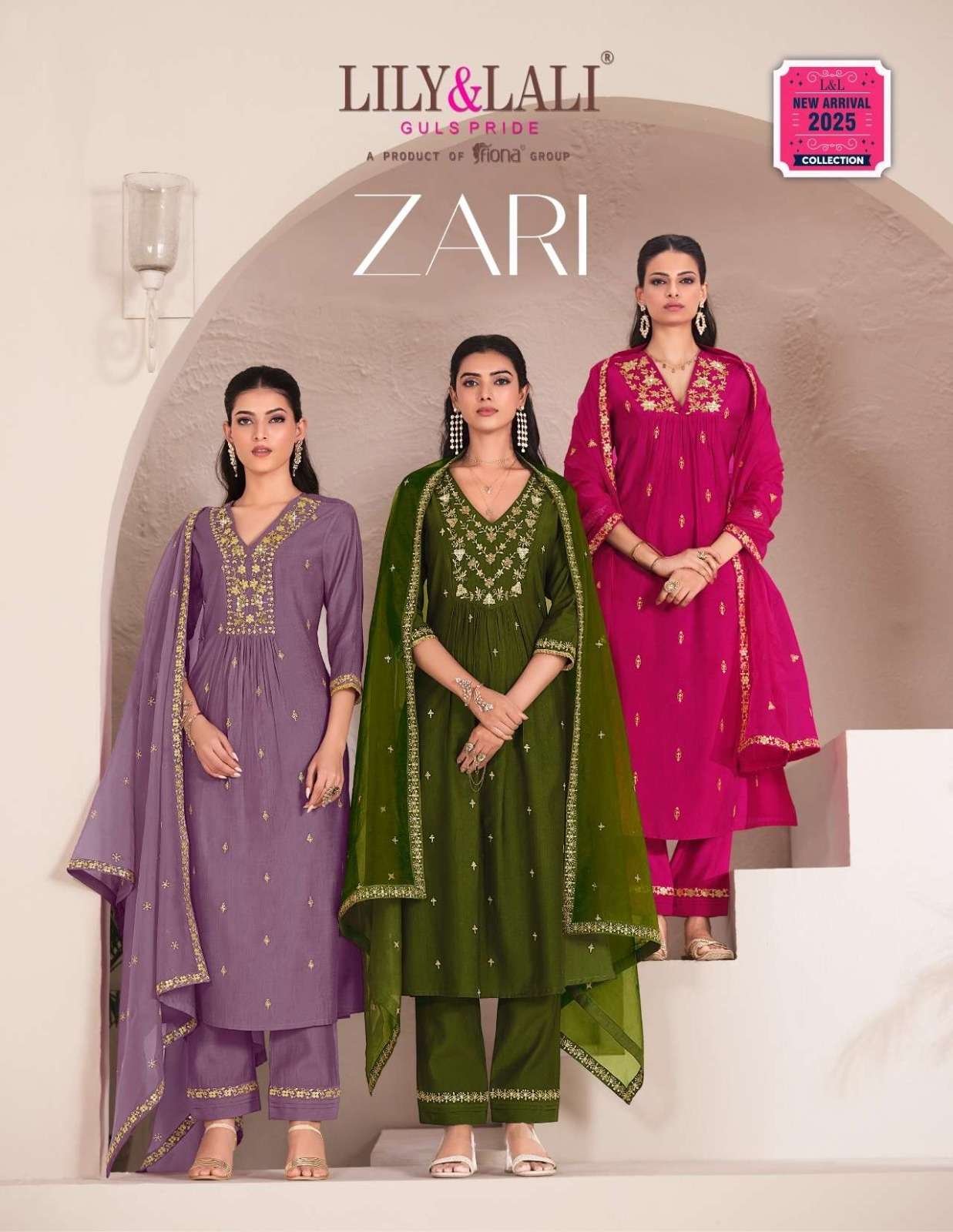 LILY & LALI ZARI INDIAN TOP QUALITY READYMADE SUIT FESTIVAL CLOTH DEALER