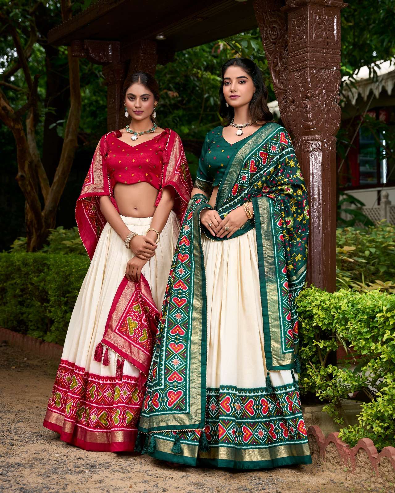 LNB 1230 TUSSER SILK FESTIVAL SPECIAL PATOLA BORDER LEHENGA CHOLI 
