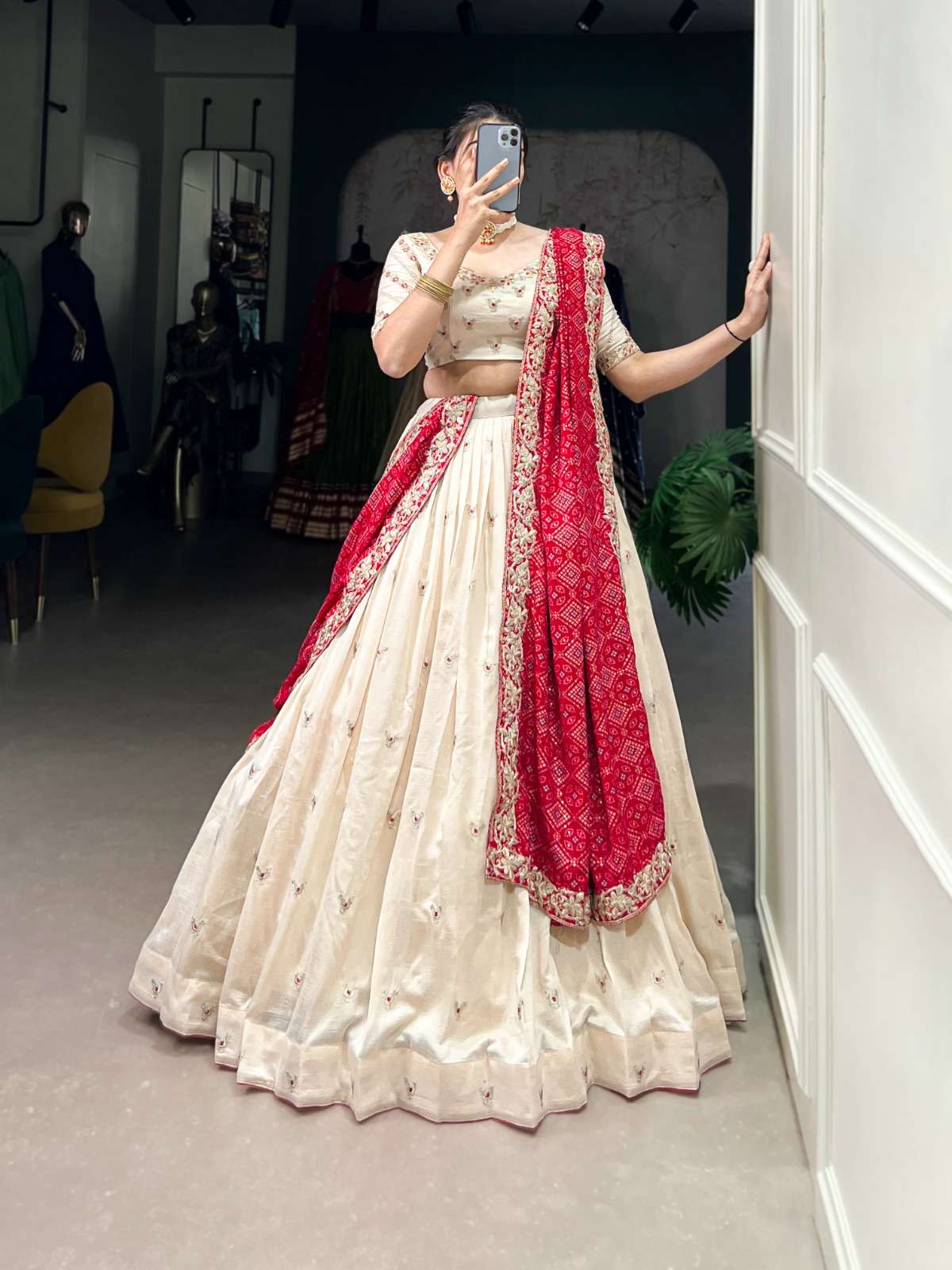 lnb 1436 vichitra silk royal wedding look white shades lehenga choli