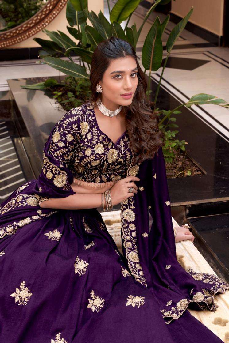 LNB 1439 SILK EMBROIDERY WORK STICH LEHENGA CHOLI 