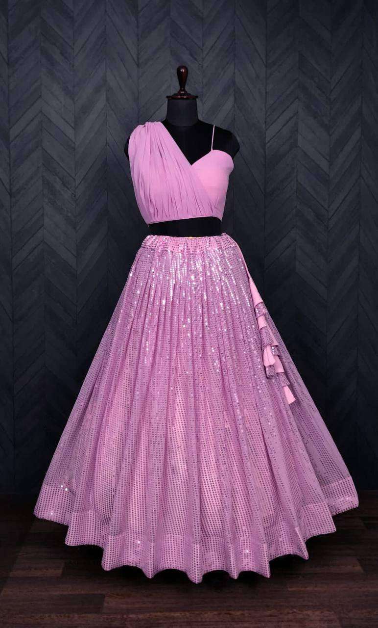 LW 7016 GEORGETTE FABRIC DESIGNER WESTERN STYLE LEHENGA CHOLI