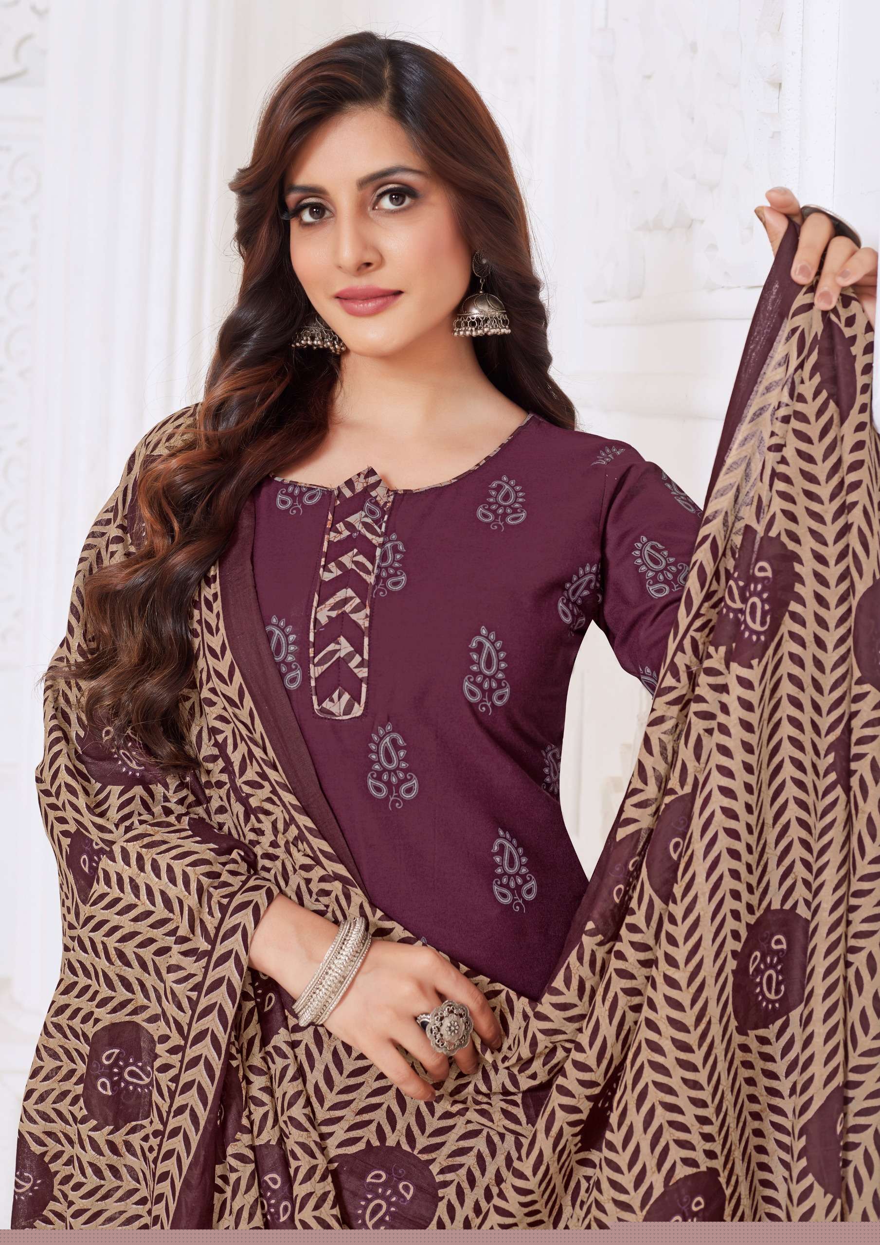 MADHAV PUNJABI KUDI VOL 18 UNSTITCH COTTON DRESS LADIES CLOTH STORE SURAT