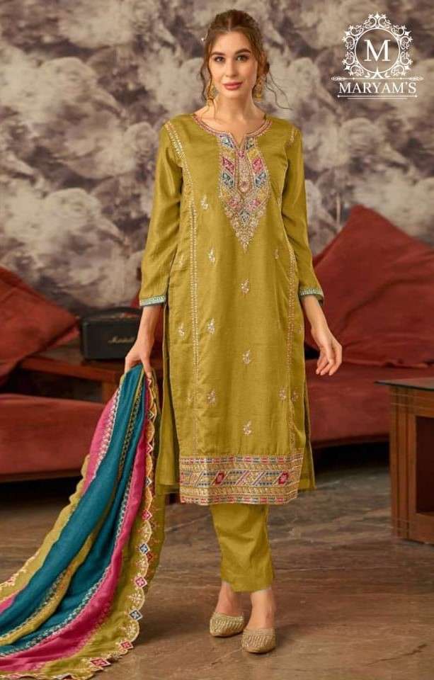 MARYAMS 178 PAKISTANI DESIGN READYMADE HEAVY SUIT WEDDING DEALER