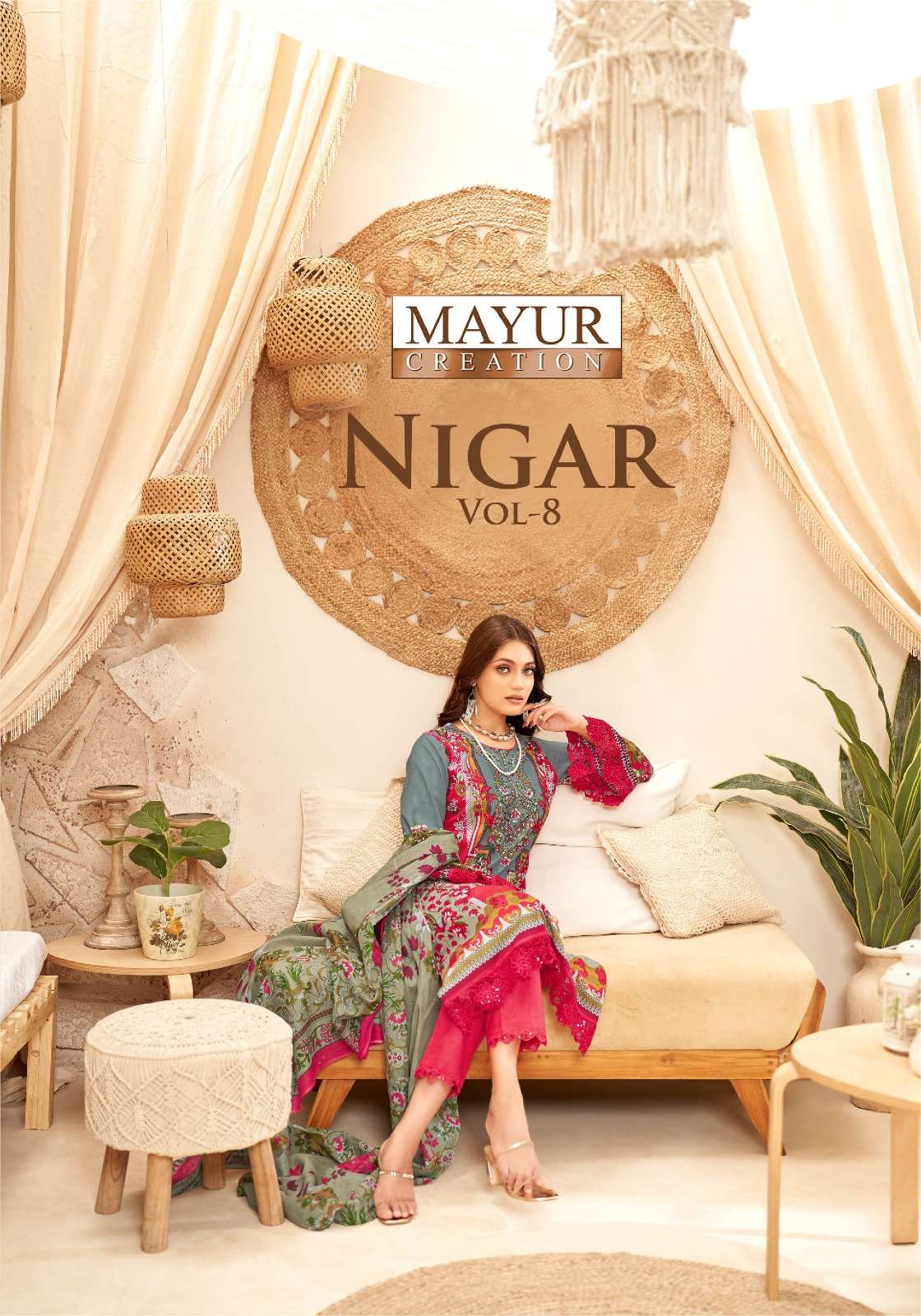 MAYUR NIGAR VOL 8 KARACHI DRESS MATERIAL FOR FESTIVAL WEAR EXPORTER