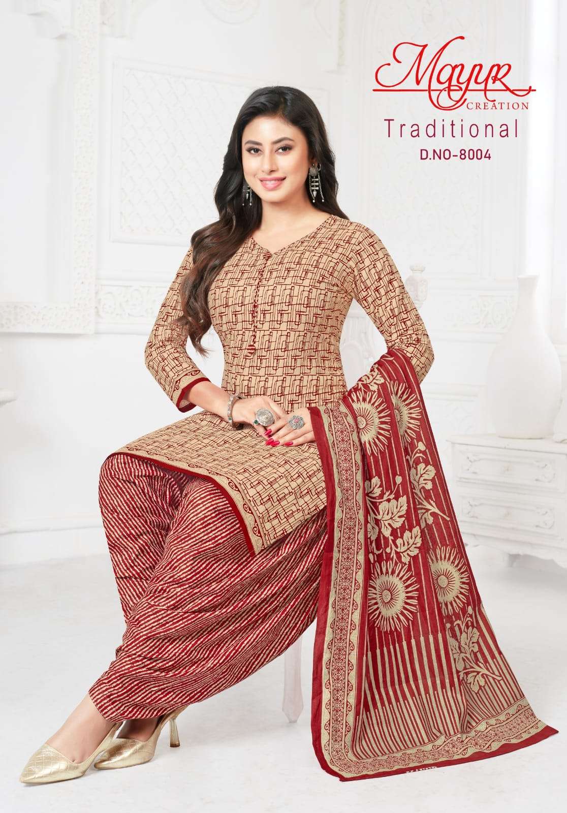 MAYUR TRADITIONAL VOL 8 GARMI COTTON MATERIAL DRESS LADIES DEALER STORE