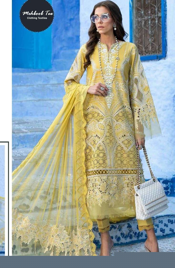 MEHBBOB TEX 1648 PAKSITANI TOP DESIGN LAWN COTTON SUIT RESELLER