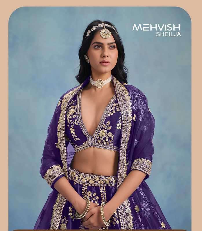 MEHVISH SHEILJA  ART SILK WITH WEAVING DESIGN LEHENGA CHOLI 
