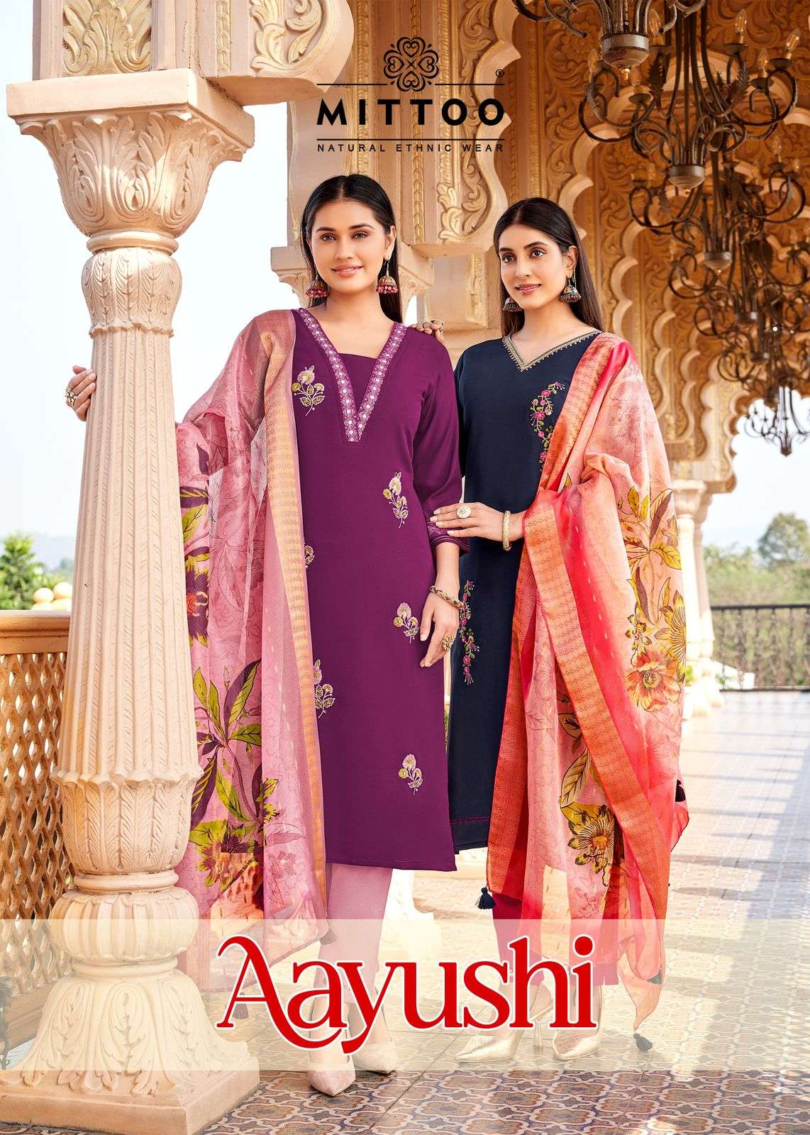 MITTOO AYUSHI FESTIVAL CLOTH VISCOSE SILK KURTI SUIT COLLECTION ONLINE STORE
