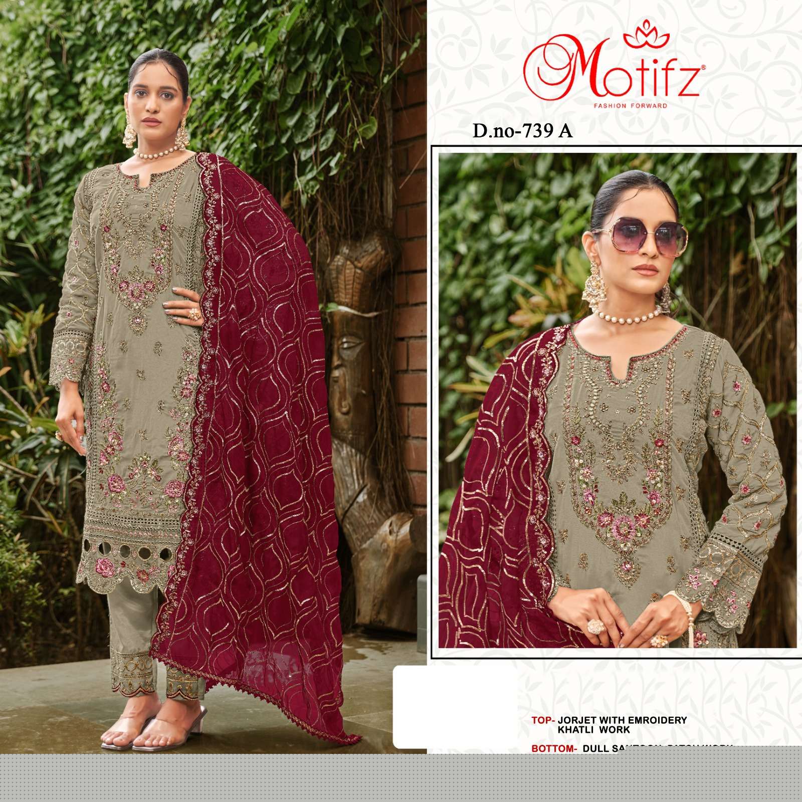 MOTIFZ 739 WEDDING CLOTH TYPE HEAVY WORK LADIES SUIT COLLECTION ONLINE SHOP