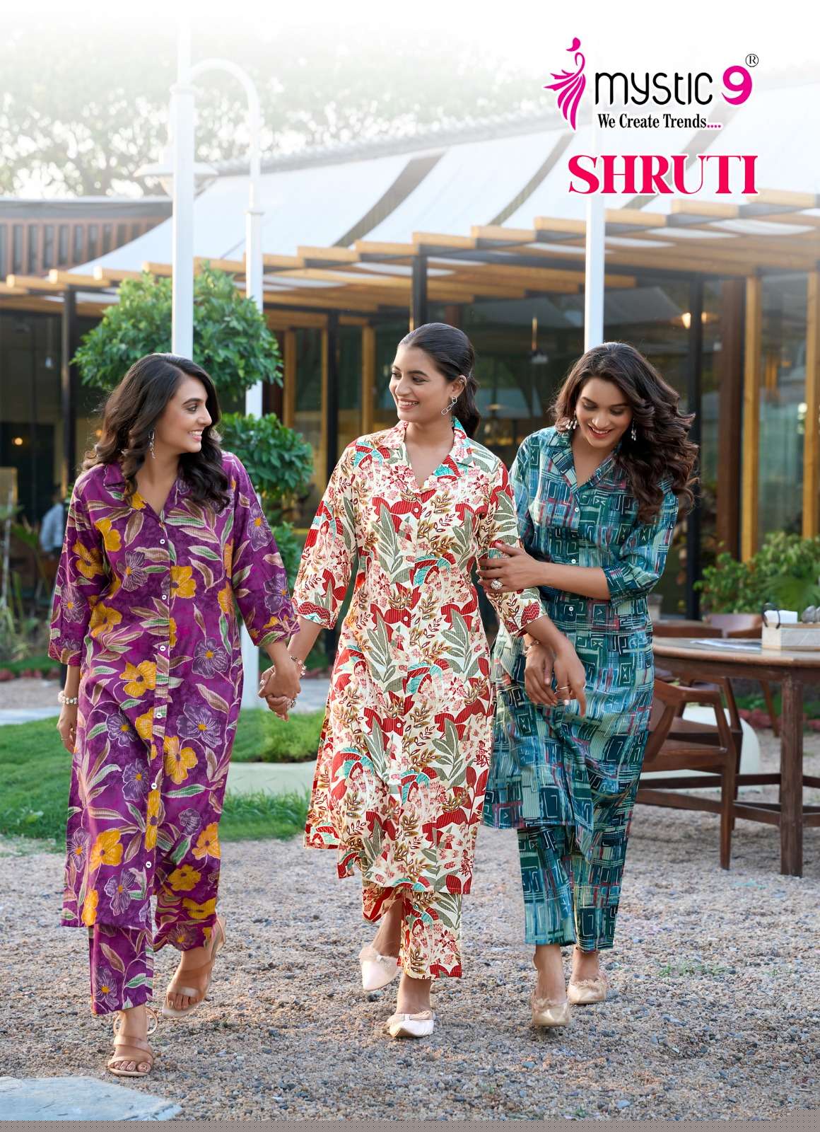 MYSTIC9 SHRUTI VOL 1 BOUTIQUE PREMIUM FLOWER PRINT CORD SET SUPPLIER