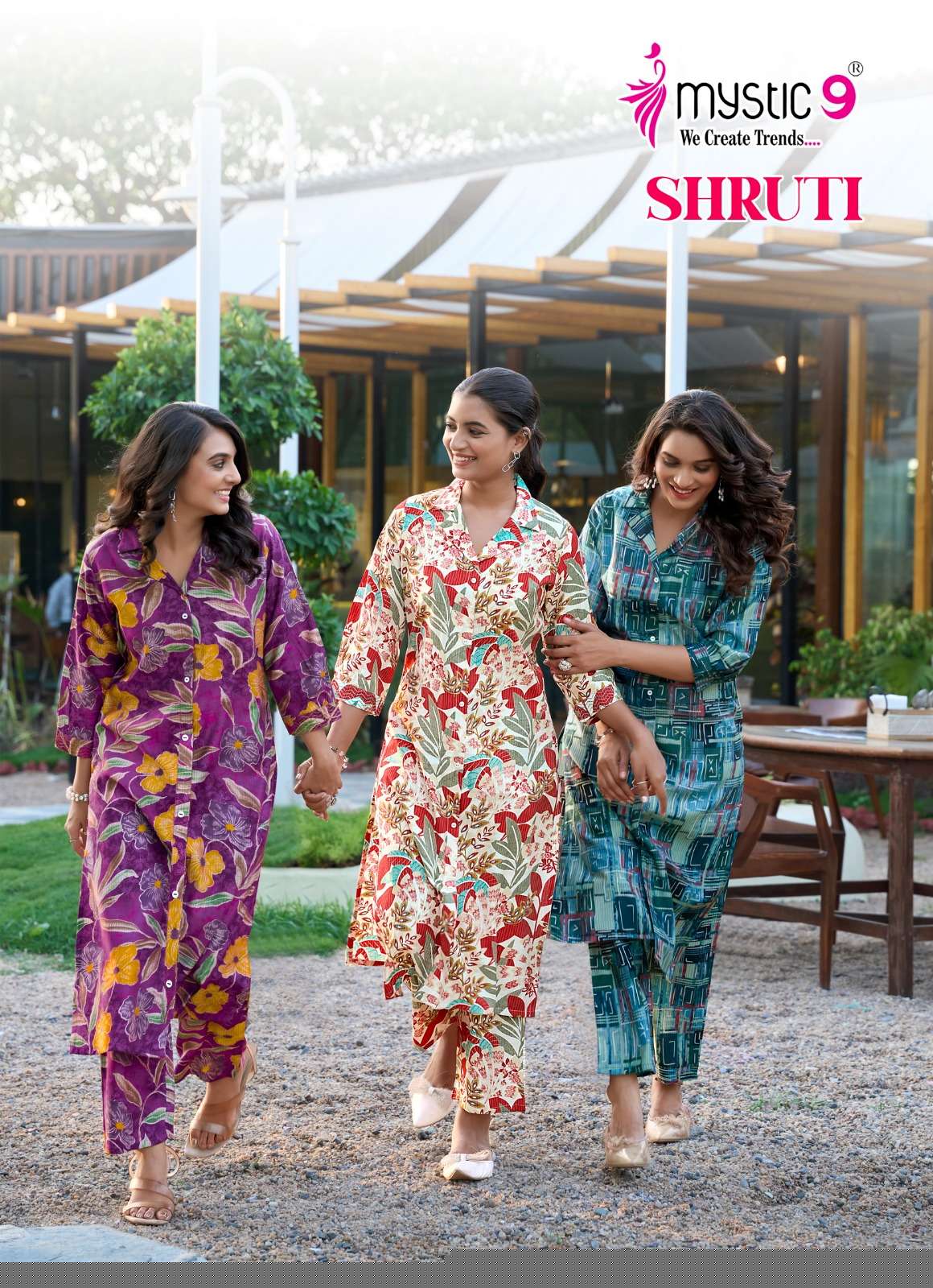 MYSTIC9 SHRUTI VOL 1 BOUTIQUE PREMIUM FLOWER PRINT CORD SET SUPPLIER