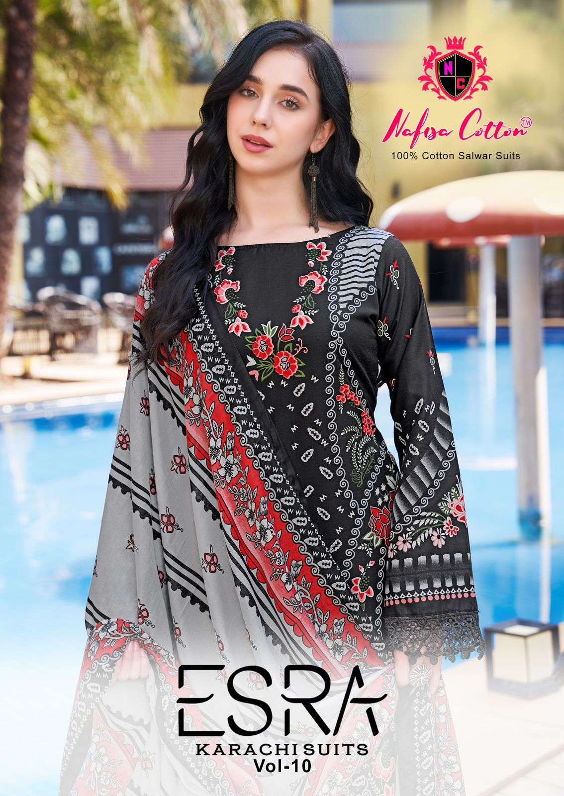NAFISA ESRA VOL 10 INDIAN TOP BRAND PAKISTANI DRESS UNSTITCH SUPPLIER