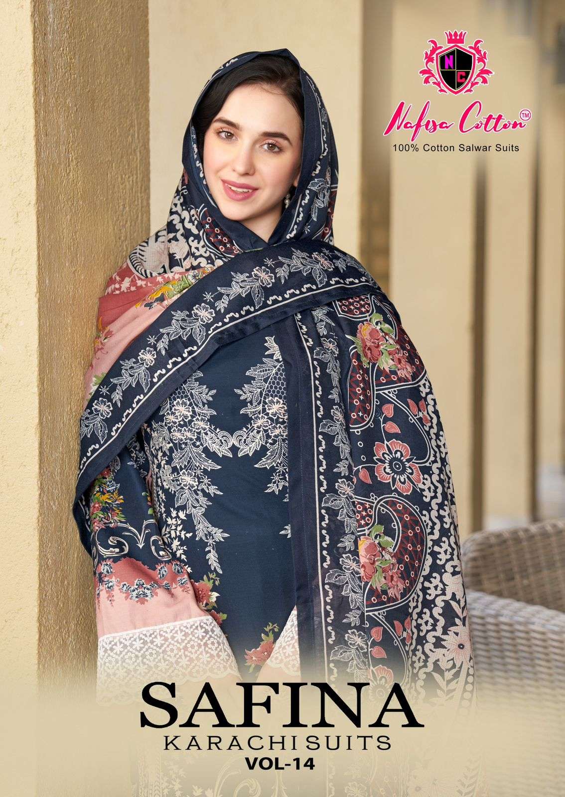 NAFISA SAFINA VOL 14 KARACHI PRINT PAKISTANI SUIT LOW PRICE DEALER SHOP