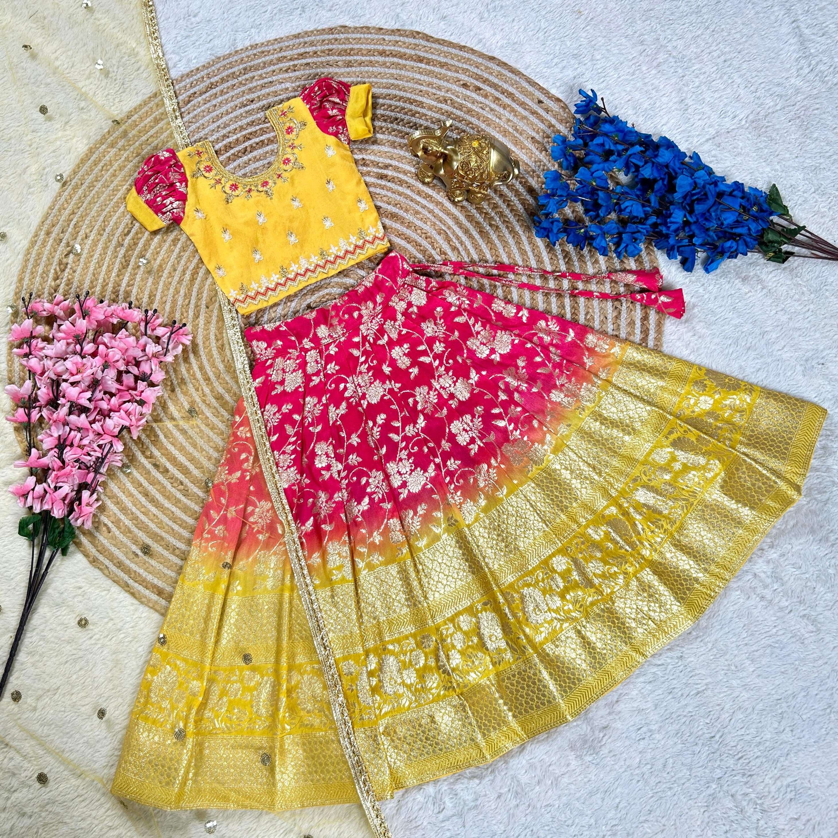 NAVRATRI FESTIVAL TRADITIONAL LOOK KIDS SPECIAL LEHENGA CHOLI RKT