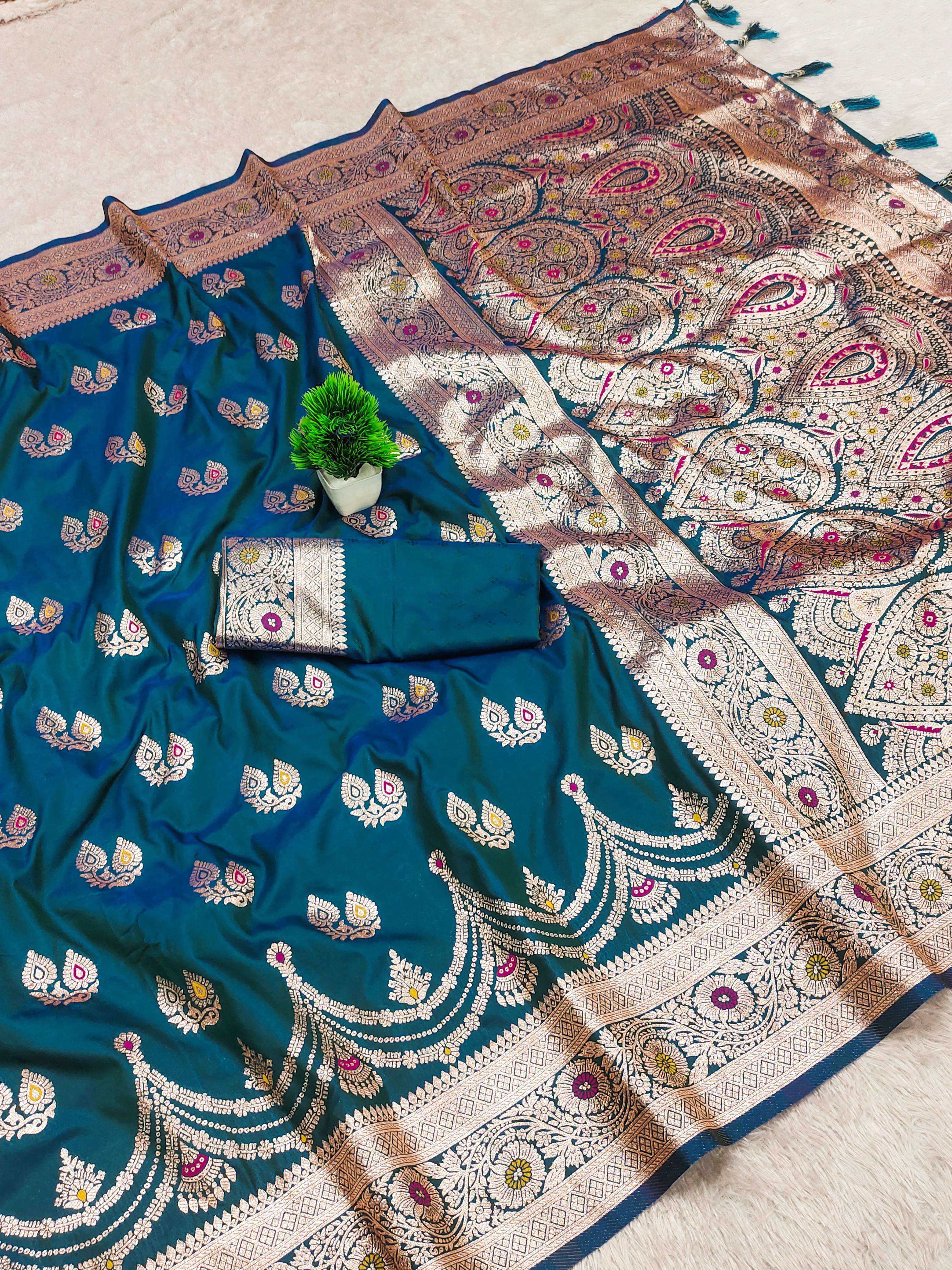Neckless STYLE WEAVING DESIGN SOFT SILK FABRIC FESTIVAL SPECIAL SAREE 