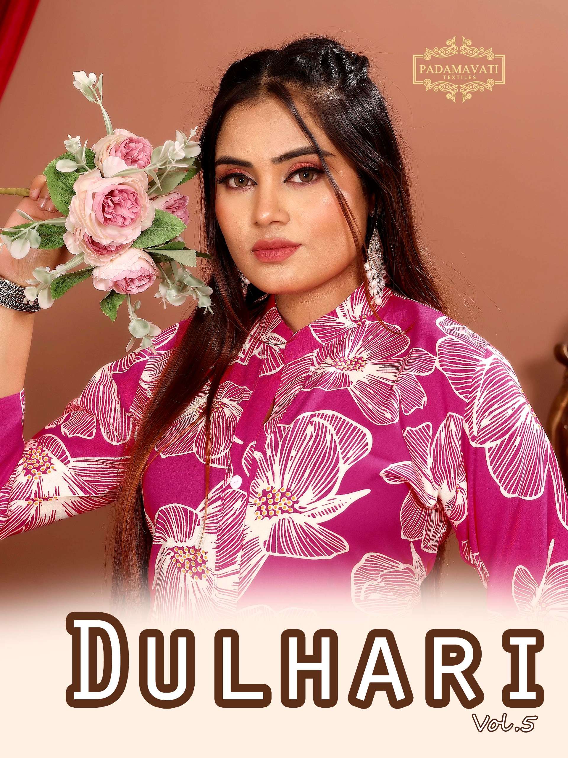 PADMAVATI DULHARI VOL 5 TOP CLOTH FLOWER PRINT CORD SET FASHION SUPPLIER ONLINE