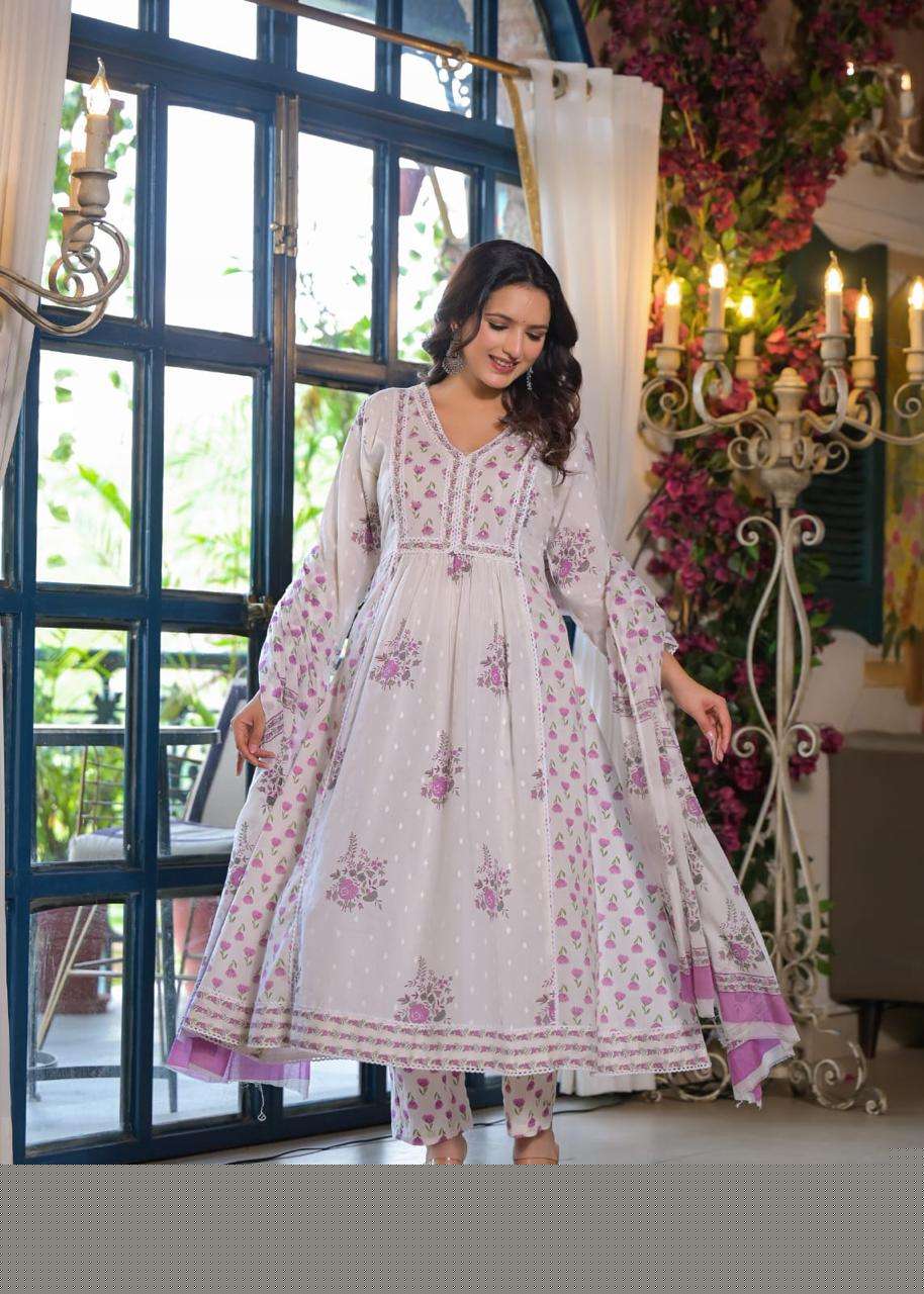 PARTY WEAR COTTON WHITE DESIGNER DRESS COLLECTION SUPPLIER FF