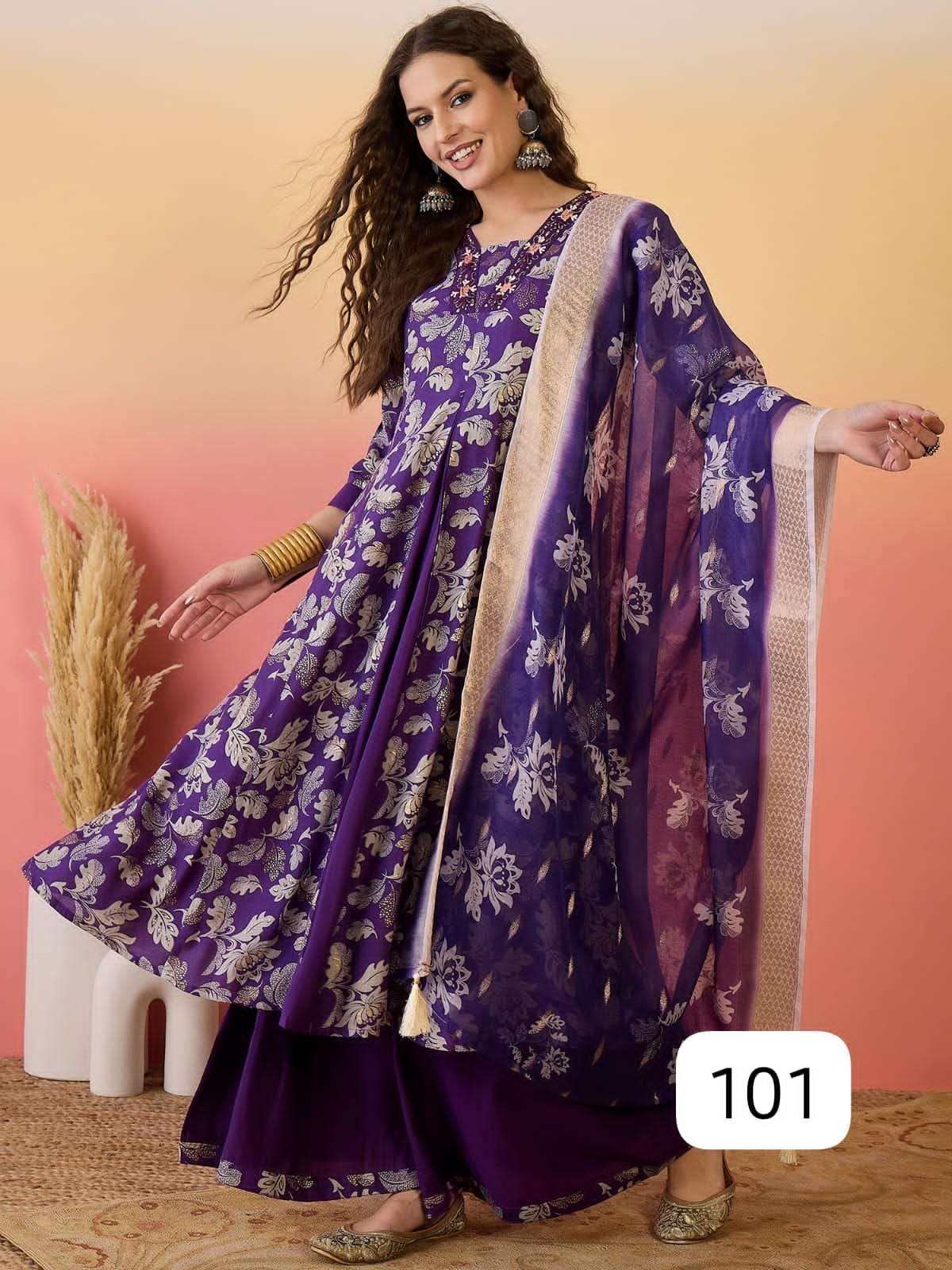 Pc Aroma silk with embroidery work heavy look readymade suits 