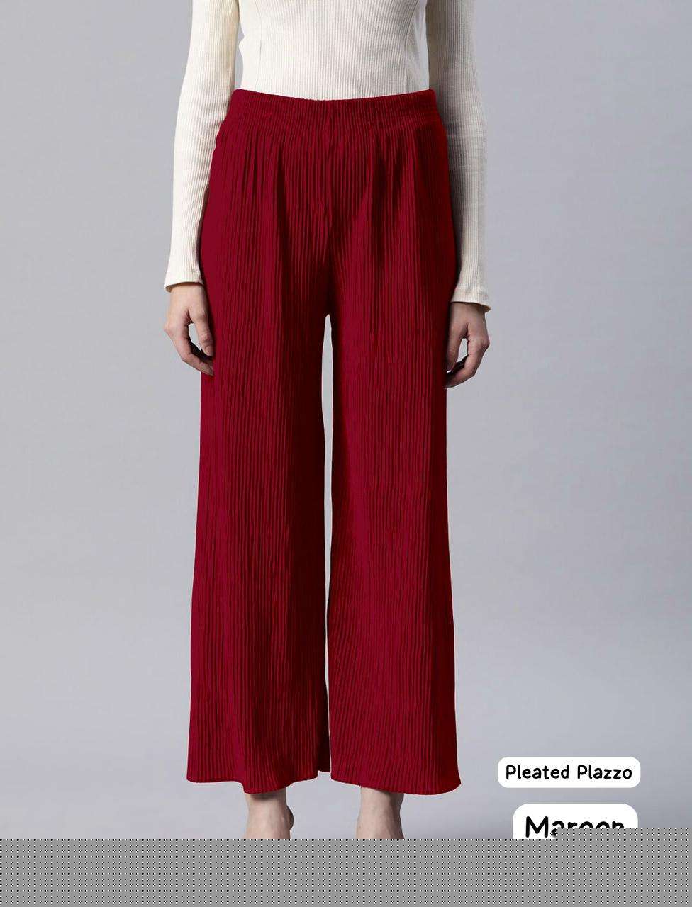 PLEATED PALAZZO WOMEN FORMAL COLLECTION REGULAR WEAR ONLINE FF