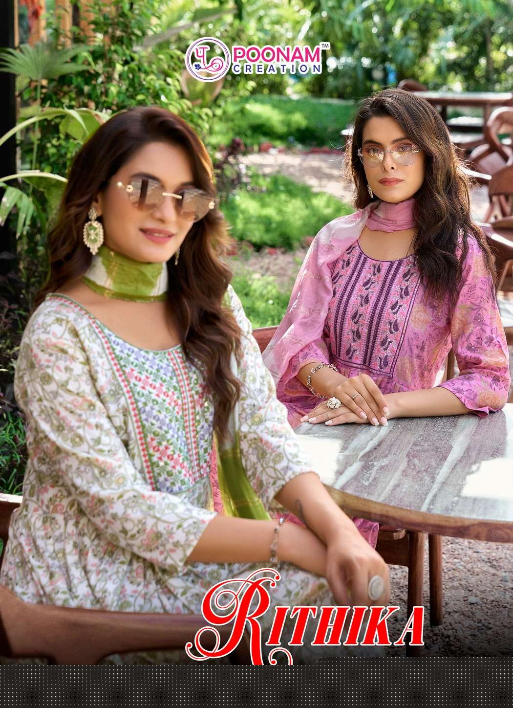 POONAM RITHIKA CAPSULE PRINT STITCHED KURTI SUIT COLLECTION DEALER