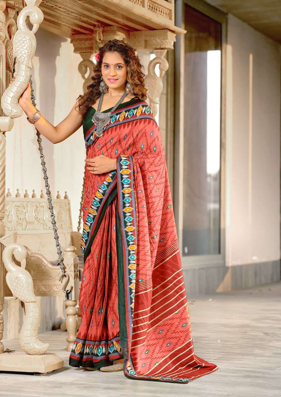PRETTY DESIGNER COTTON SAREE AT CLOTHE WHOLESALE ONLINE MALVIKA 