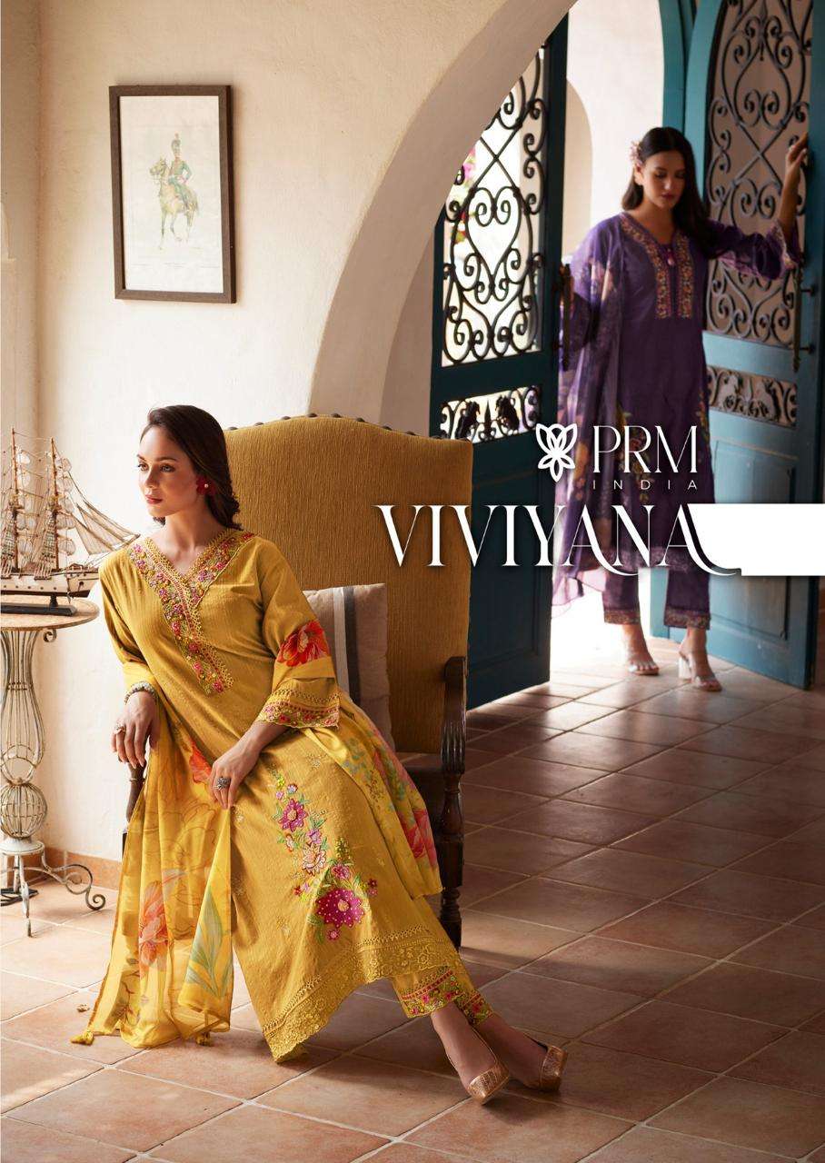 PRM INDIA VIVIANA HIGH QUALITY COTTON EMBROIDERY WORK READYMADE SUIT 