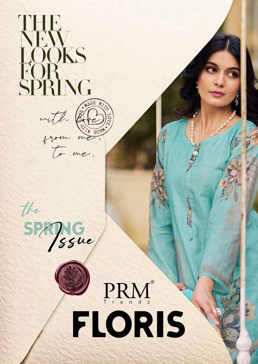 PRM TRENDZ FLORIS LAWN COTTON DIGITAL SALWAR SUIT CLOTH BRAND SHOP