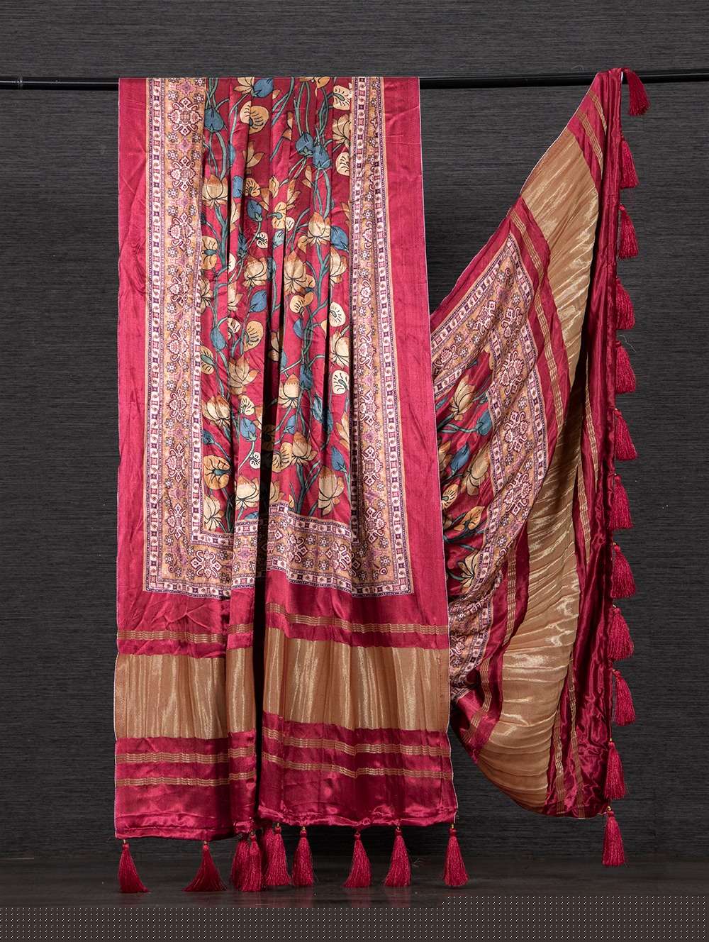 GAJI SILK WITH PRINTED SAREE COLLECTION NNK