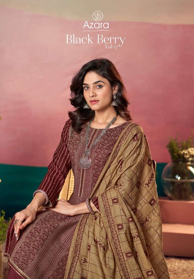 RADHIKA FASHION BLACK BERRY 17 BRAND COTTON PRINTED SUIT MATERIAL SUPPLIER 