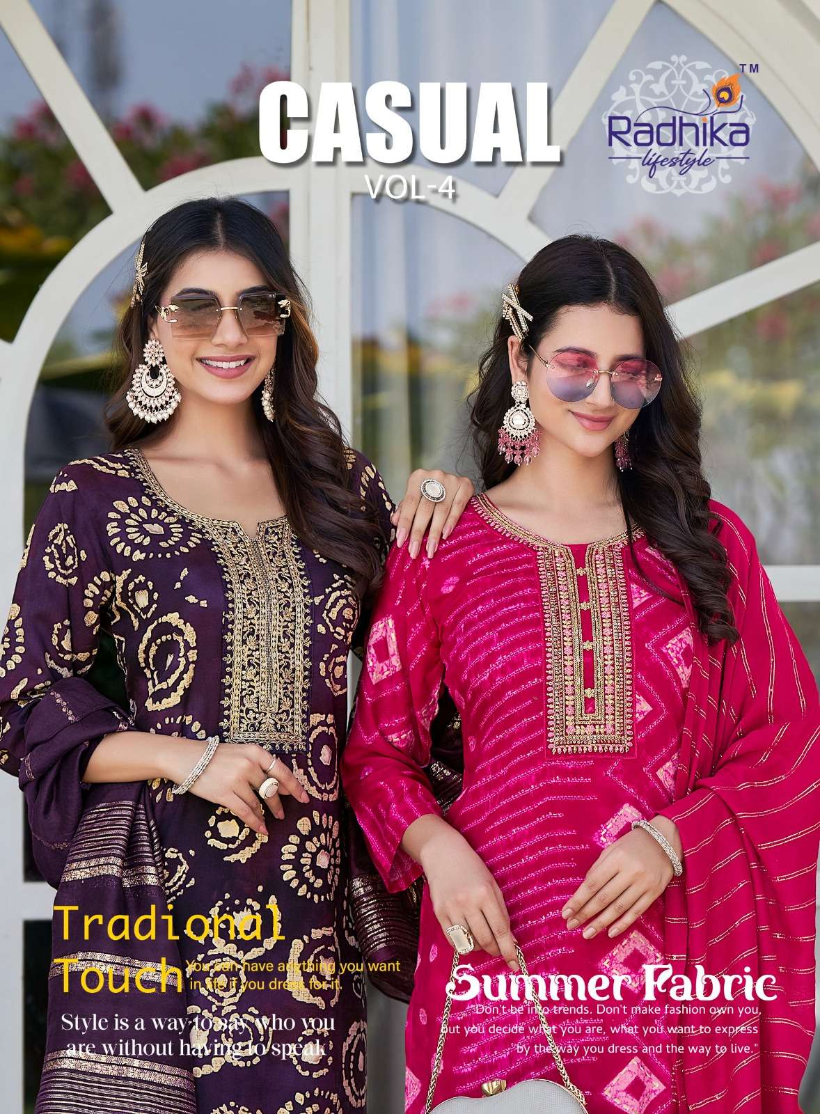RADHIKA LIFESTYLE CASUAL VOL 4 FESTIVAL READYMADE MULTICOLOR SUIT LADIES CATALOG