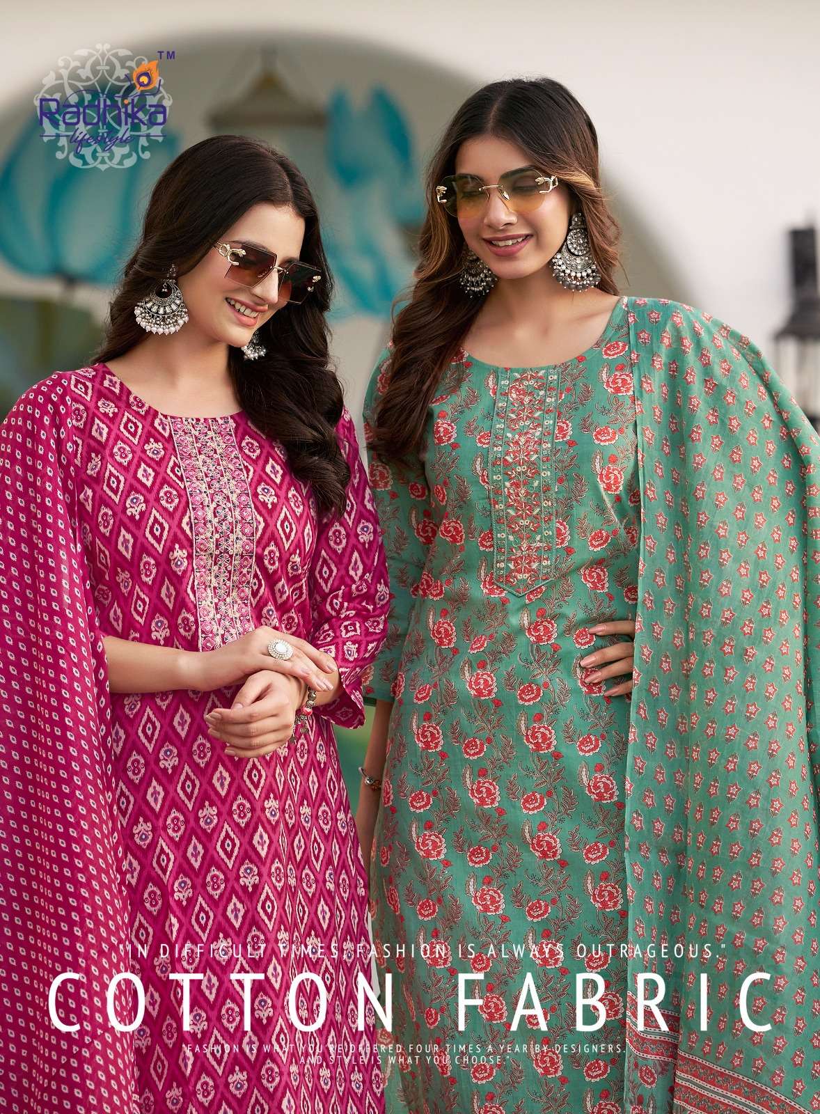 RADHIKA LIFESTYLE COTTON KUDI VOL 20 SUMMER COTTON SUTITCH SUIT FESTIVAL COLLECTION 