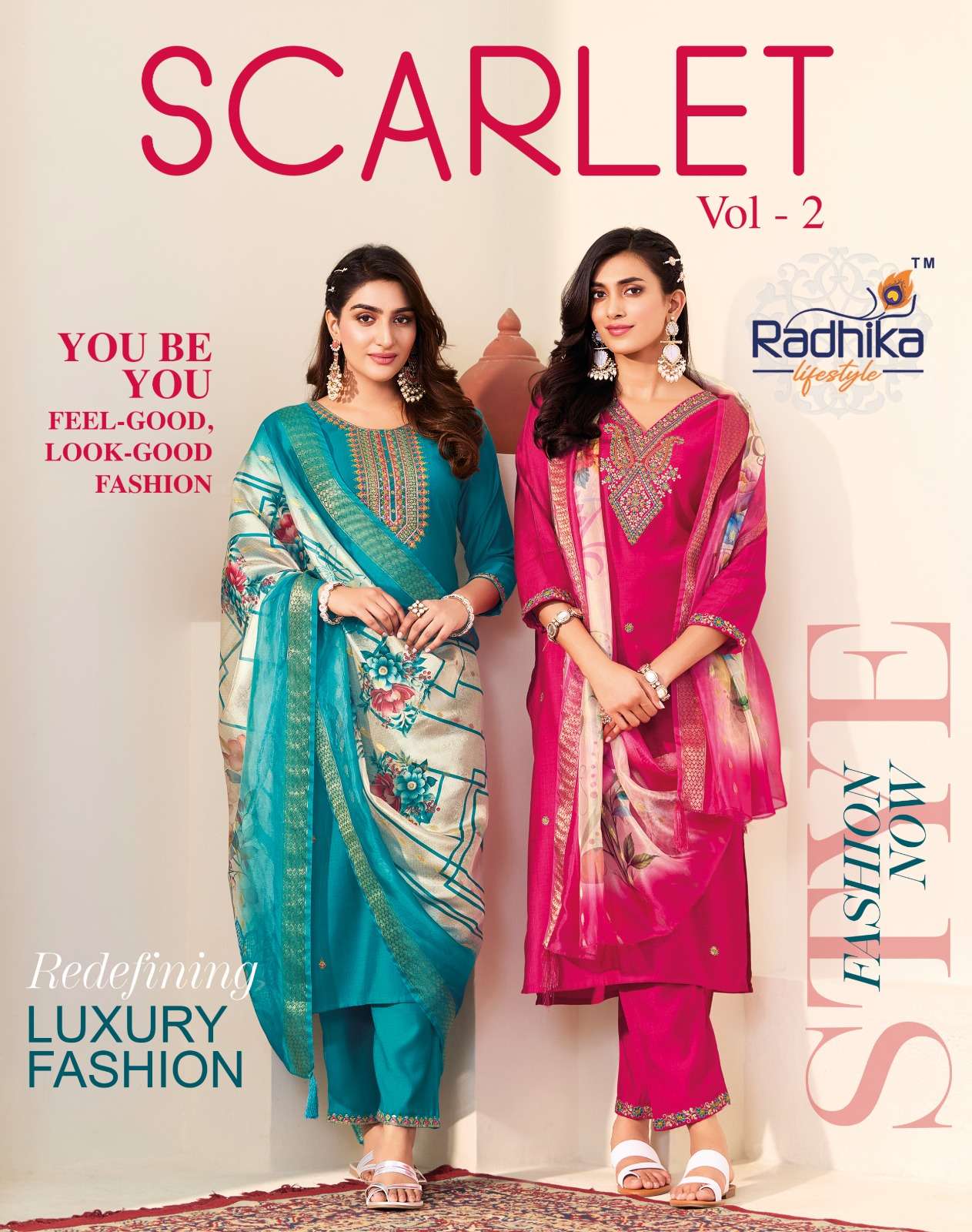 RADHIKA LIFESTYLE SCARLET VOL 2 FESTIVAL READYMADE SILK SUIT WHOLESALE