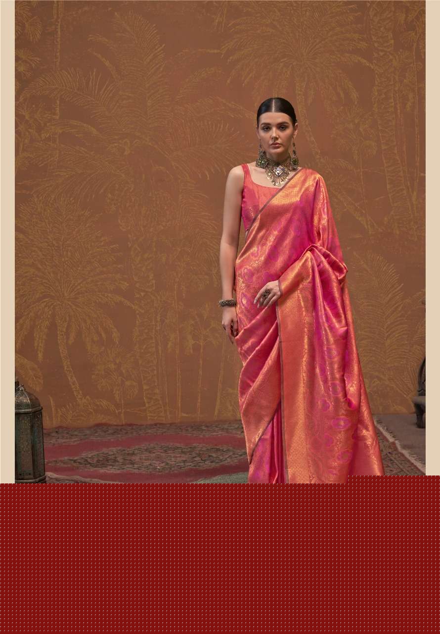 RAJBEER KALAA RUBY 21000 SERIES HANDLOOMWEAVING DESIGN SILK FABRIC SAREE