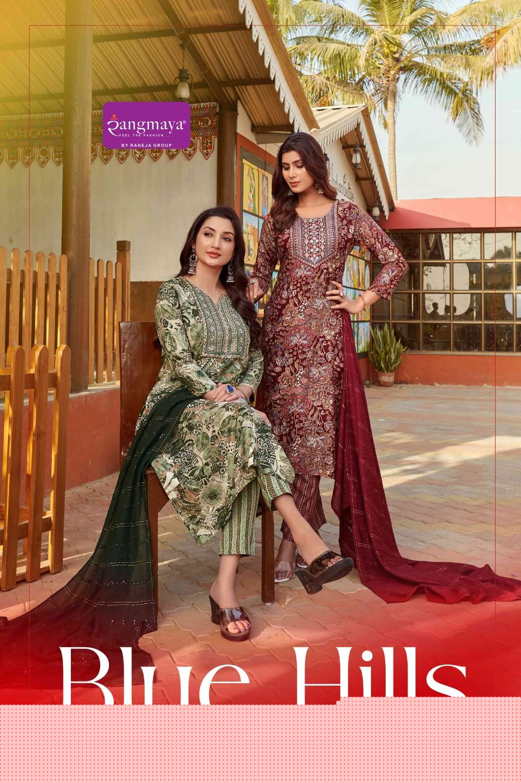 RANGMAYA BLUE HILLS NEW STYLE CLOTH FOR WOMEN KURTI PANT SUIT DEALER