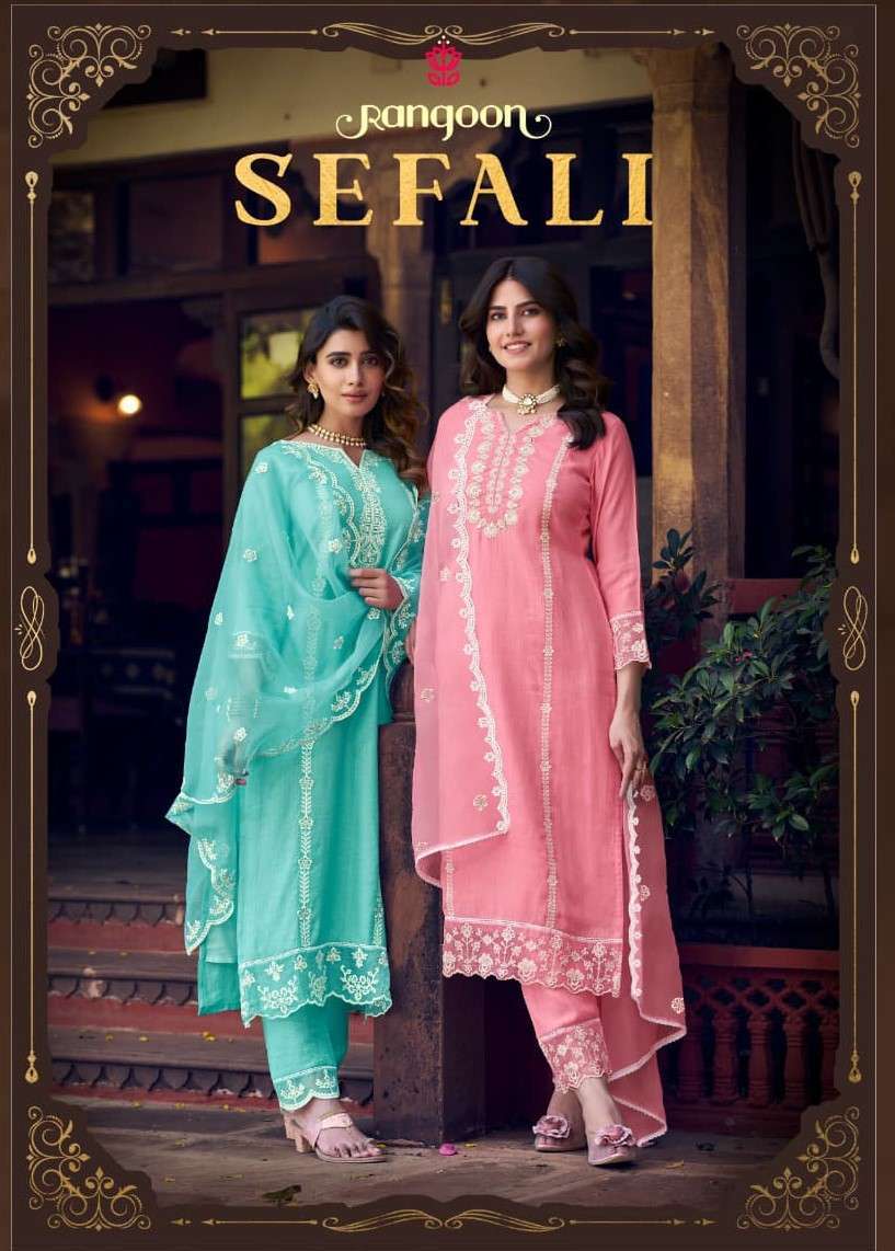 RANGOON SEFALI DESIGNER SALWAR SUIT FESTIVAL CLOTH SUPPLIER