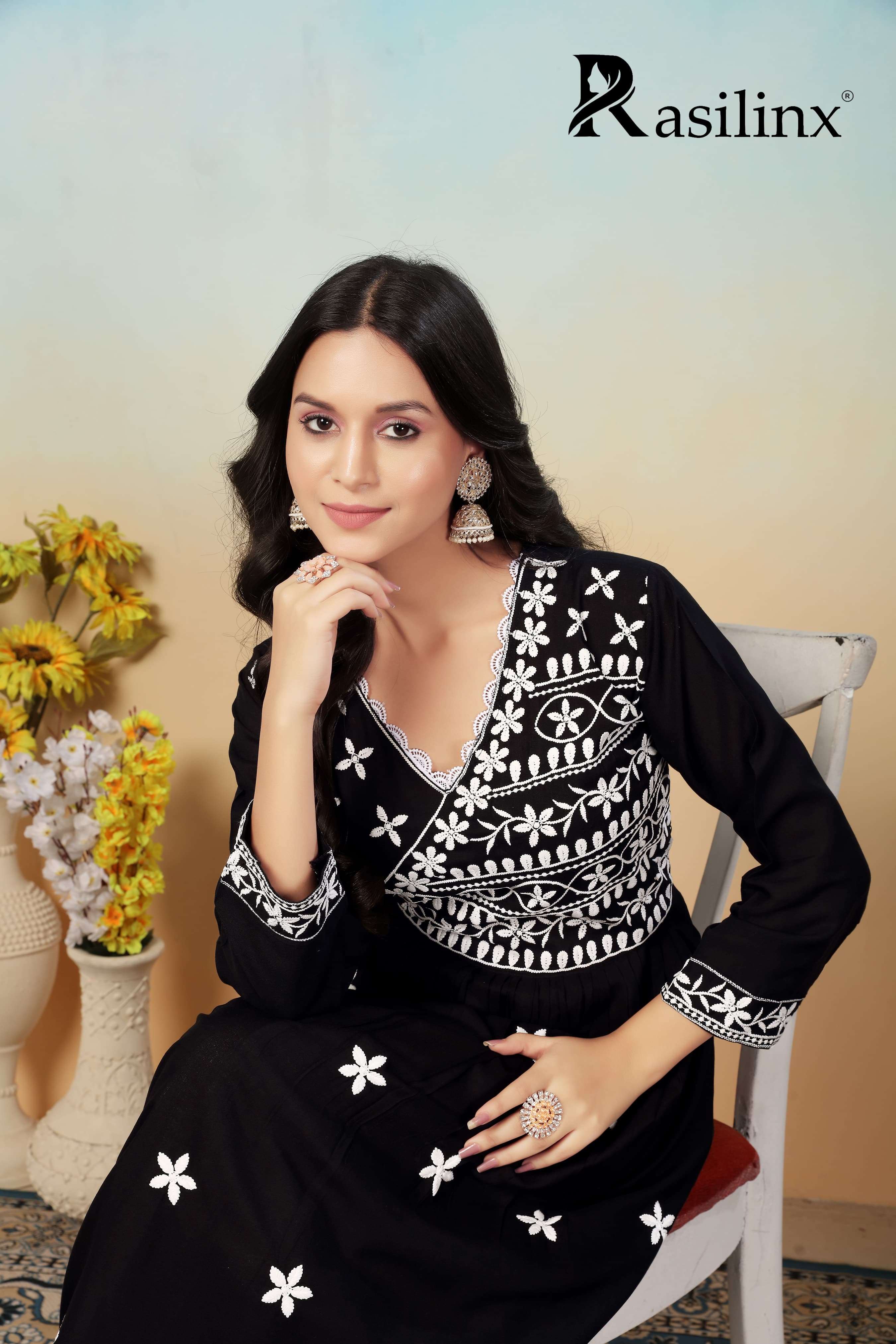 RASILI NX SUI DHAGA VOL 4 FANCY GOWN KURTI COLLECTION AT WHOLESALE IN SURAT