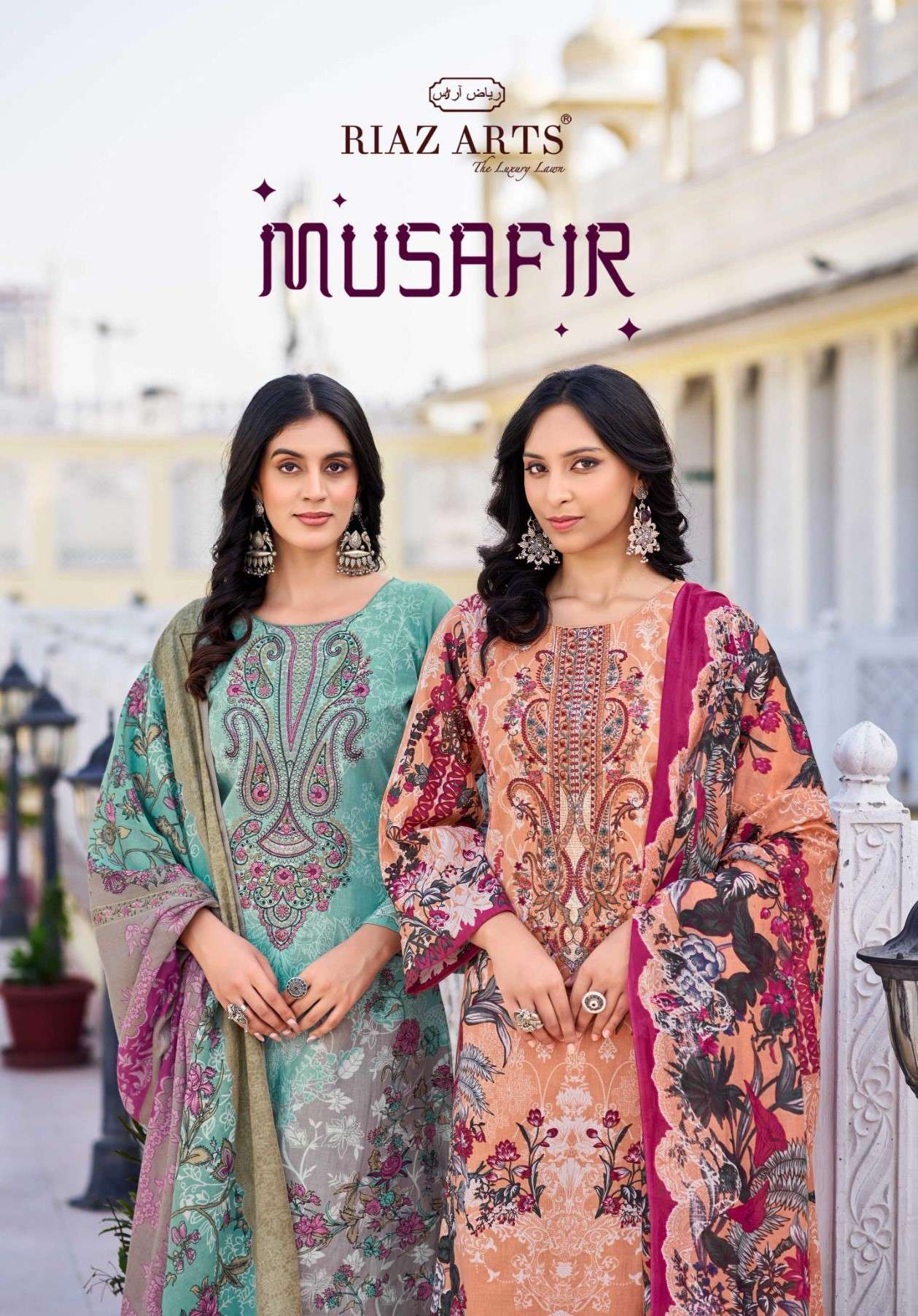RIAZ ARTS MUSAFIR 26 BRANDED PAKISTANI DESIGNER MATERIAL SUIT COLLECTION