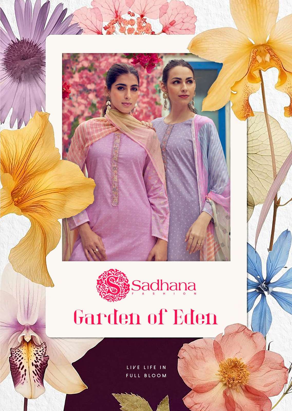 SADHANA FASHION GARDEN OF EDEN PAKSIATNI LAWN COTTON UNSTITCH DRESS 