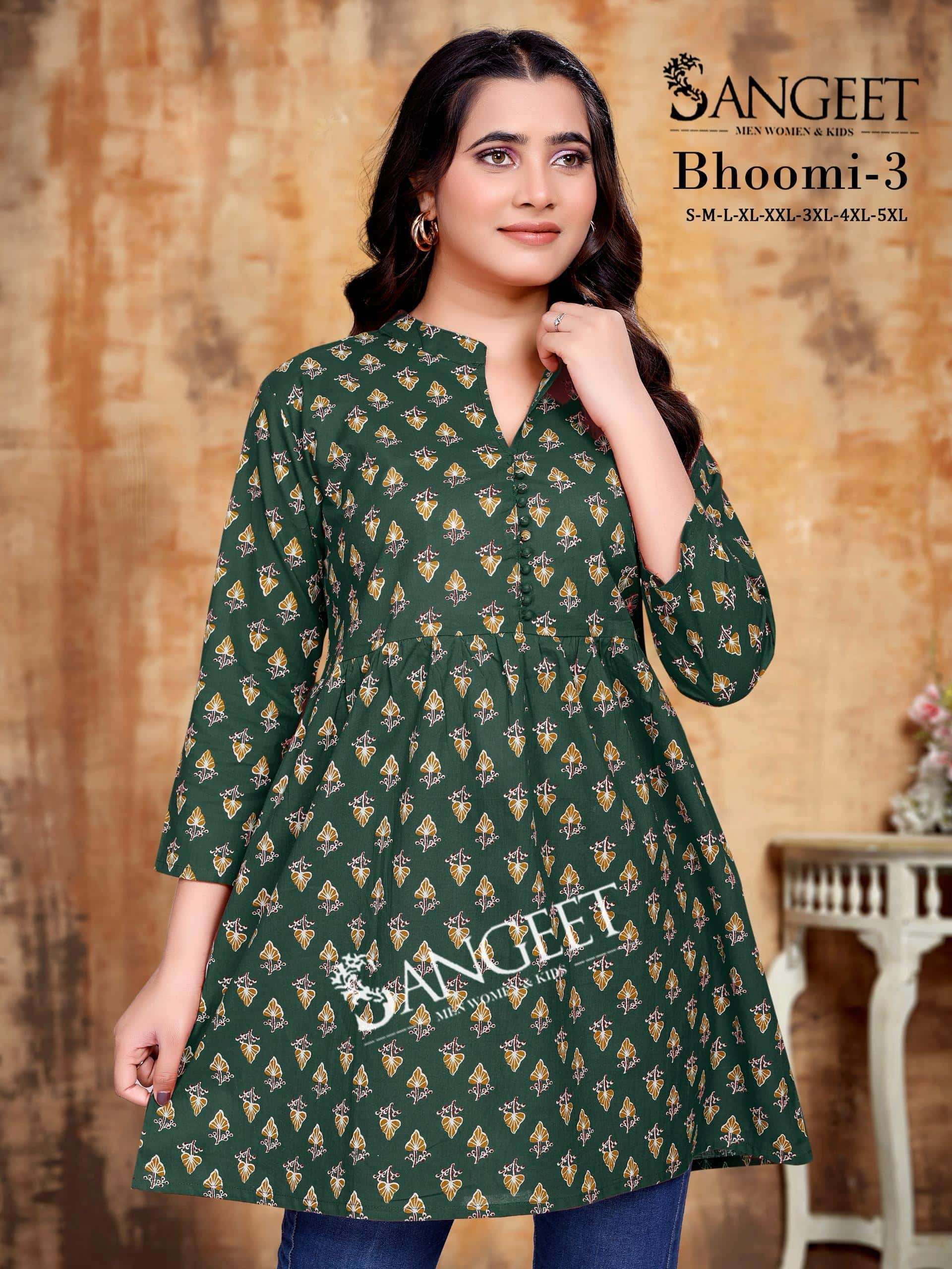 SANGEET BHOOMI VOL 3 WESTERN WEAR TUNIC TOP DAILY CATALOG DEALER