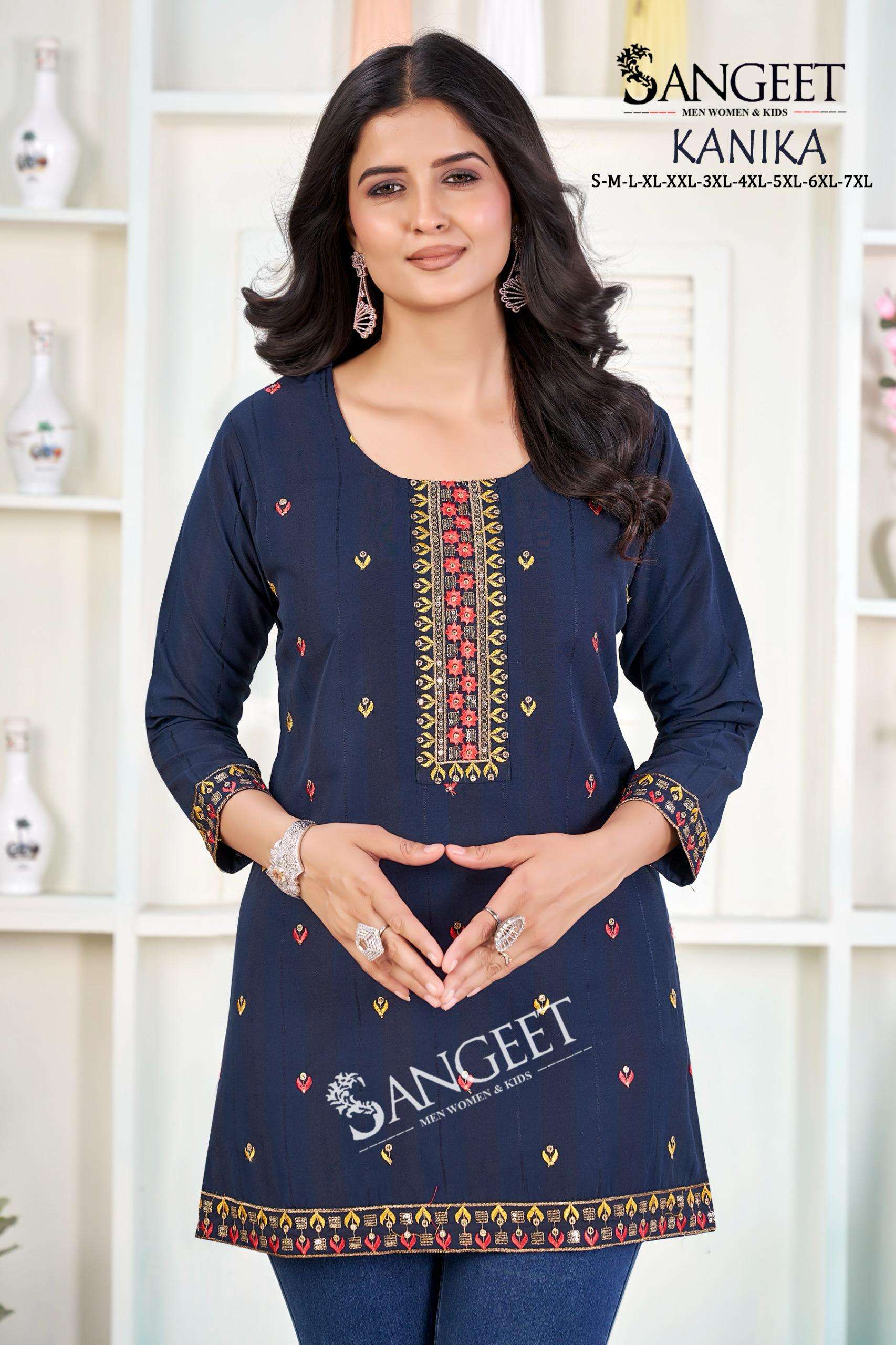 SANGEET KANIKA WOMEN SHORT TOP REGULAR WEAR WHOLESALE 