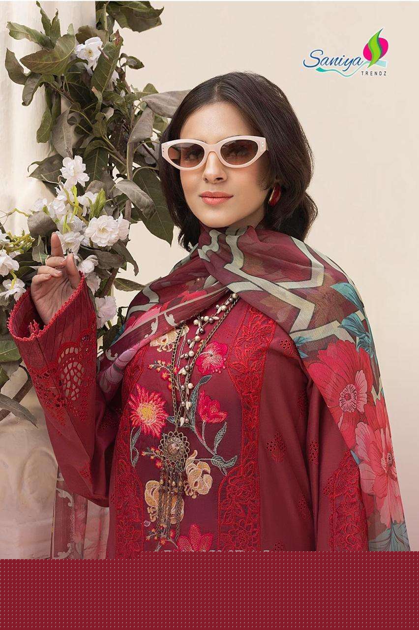 SANIYA TRENDZ MINI ZARIA 25 CASUAL COTTON SUIT FOR UNSTITCH RESELLER 