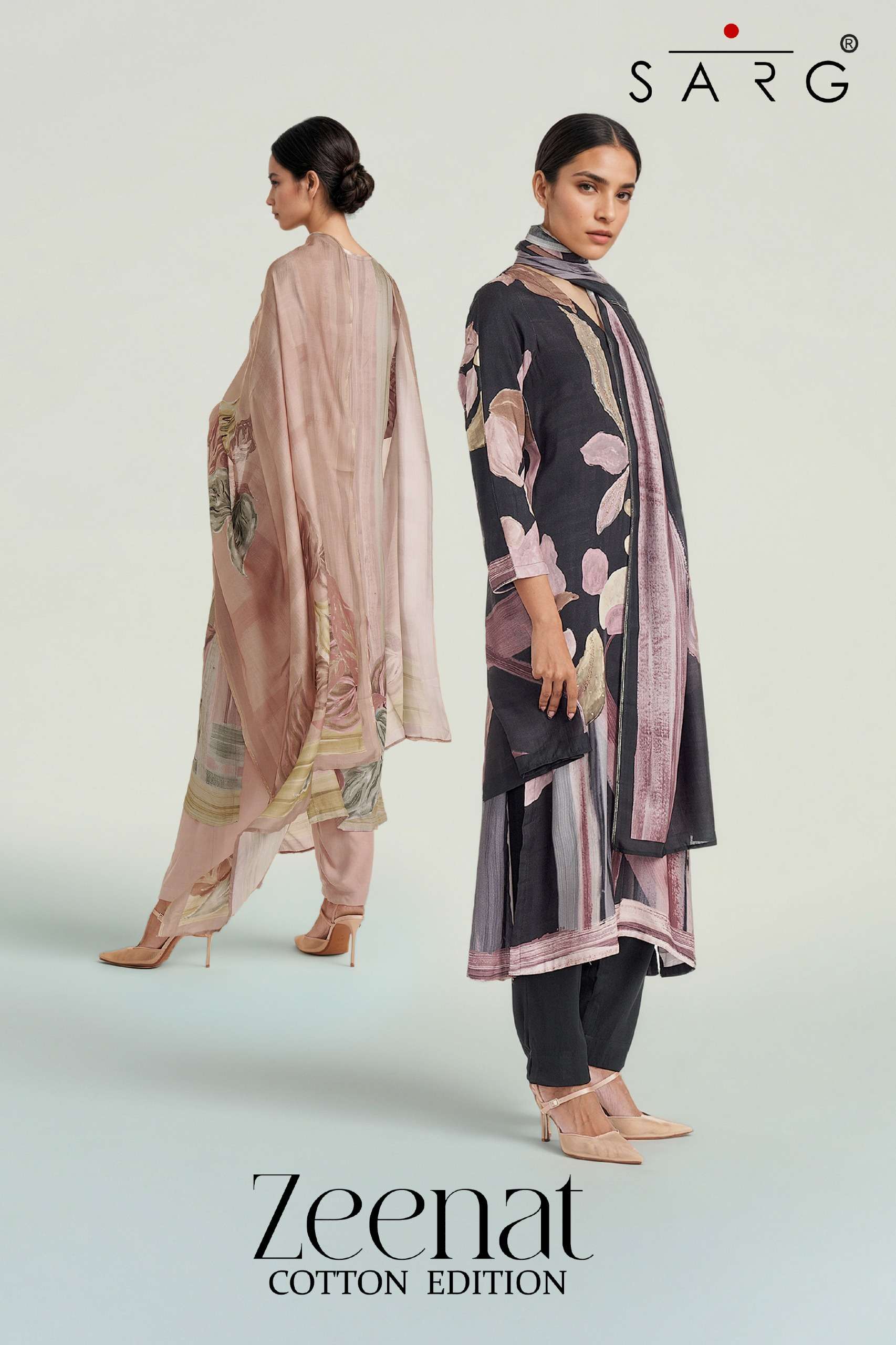 SARG ZEENAT COTTON EDITION BRAND MATERIAL SUIT FOR LADIES RESELLER SURAT 