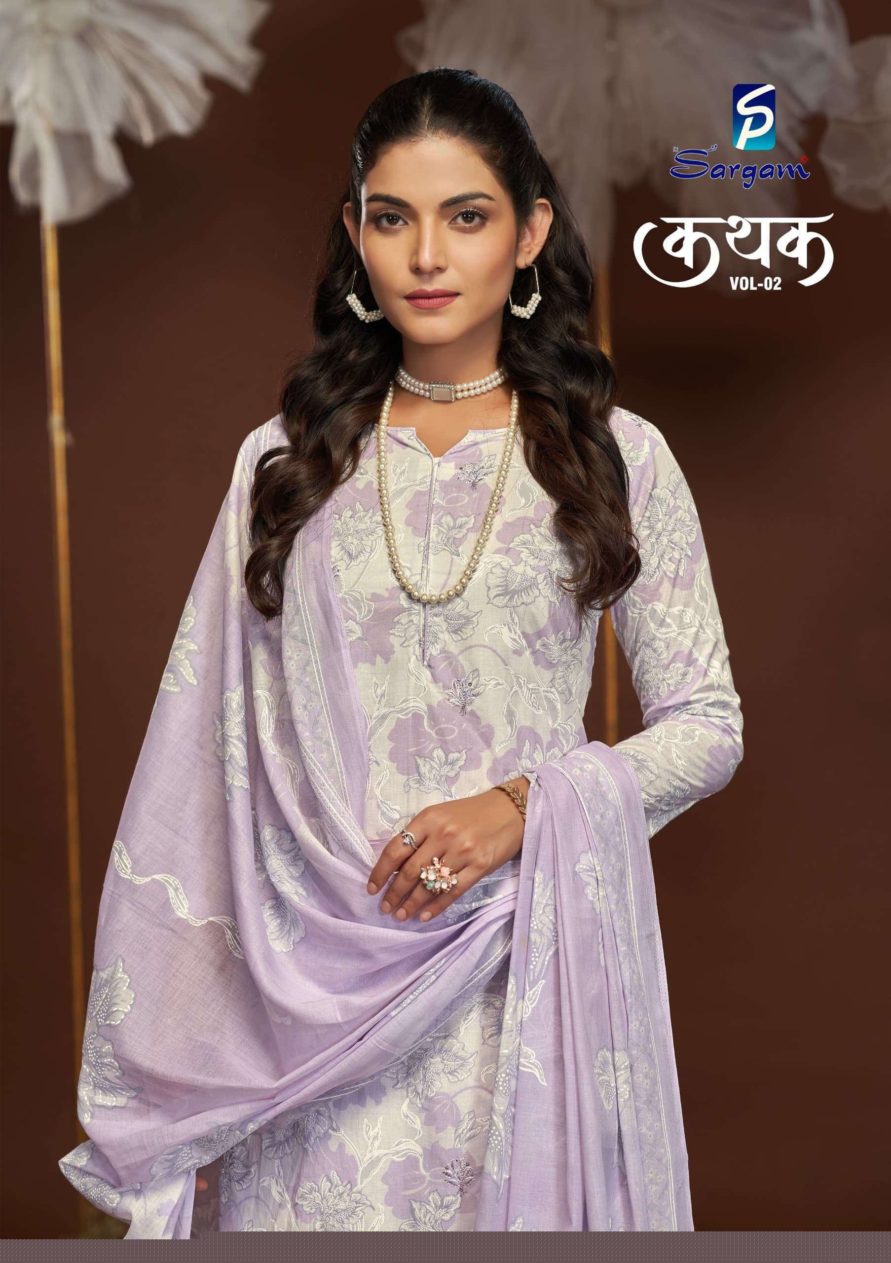 SARGAM KATHAK VOL 2 BEAUTIFUL CAMBRIC DIGITAL LADIES SUIT CATALOG RESELLER