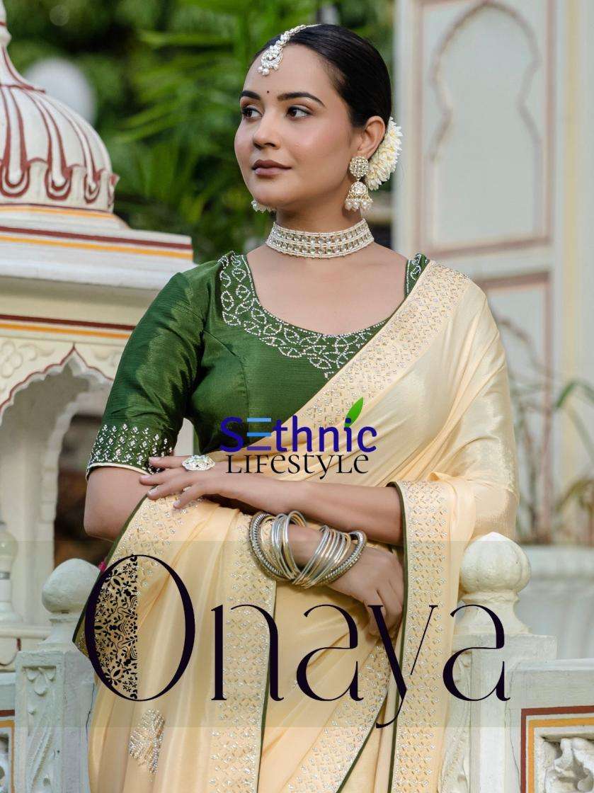 SETHNIC LIFESTYLE ONAYA ULTRASOFT CHINON SILK HEAVY LOOK SAREE