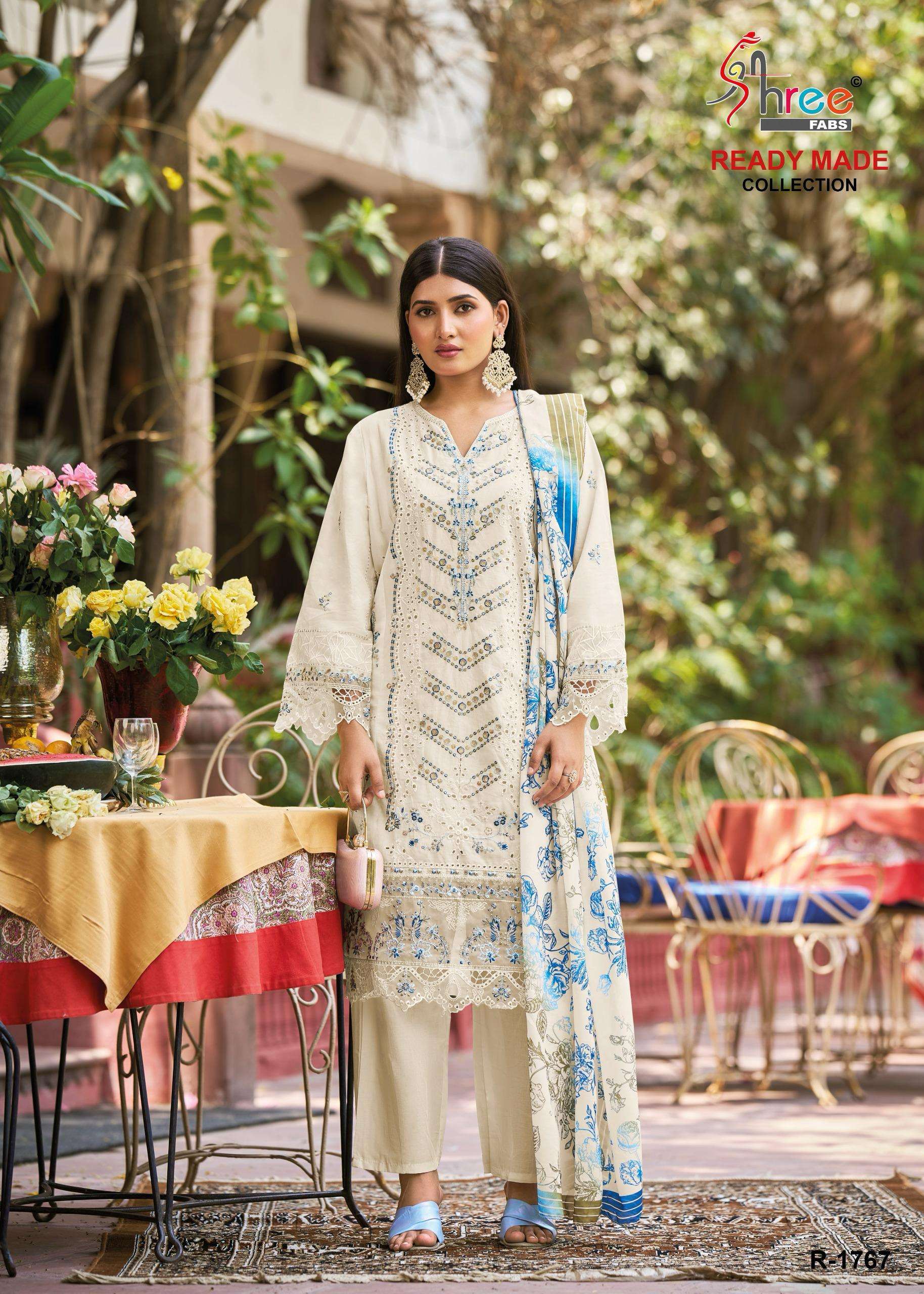 SHREE FABS 1767 PAKISTANI FASHION COTTON READYMADE SUIT SUPPLIER 
