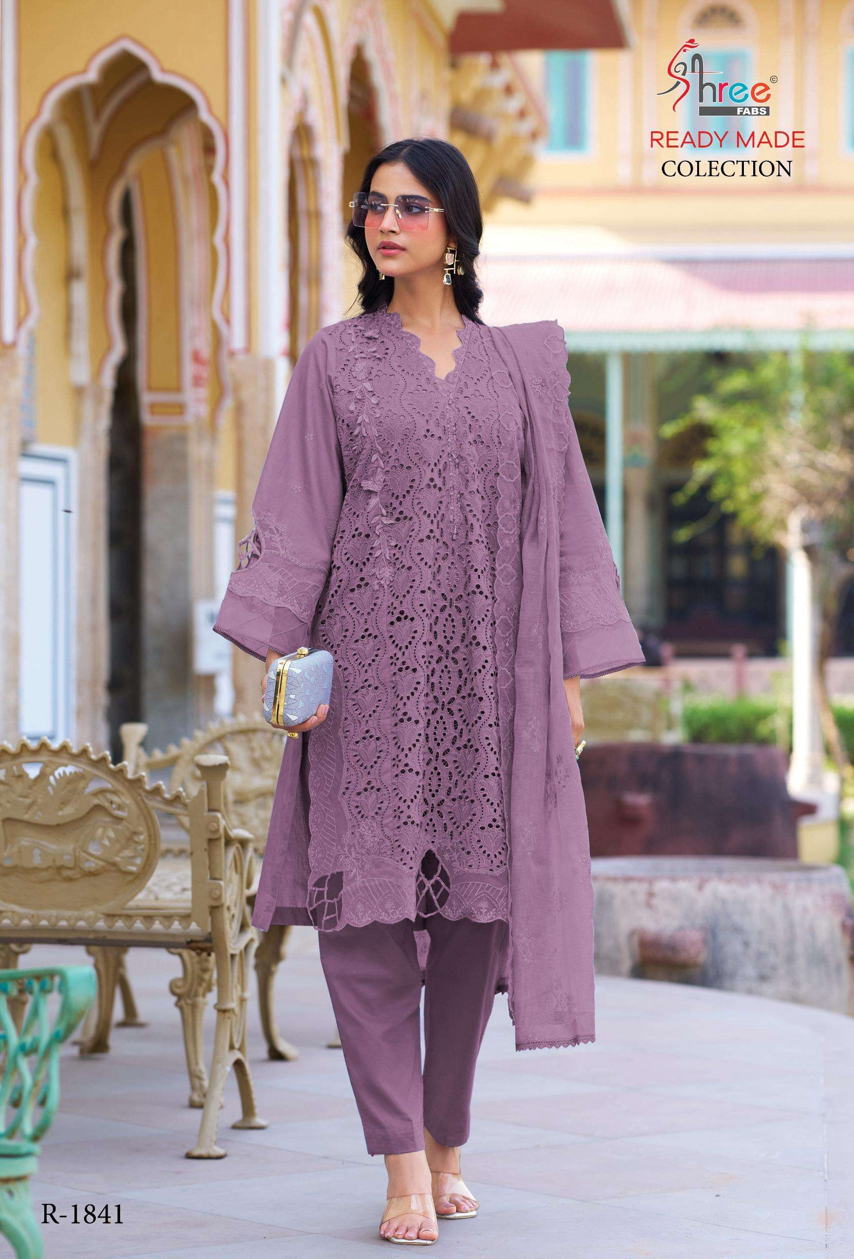 SHREE FABS 1841 TOP PAKISTANI CAMBRIC COTTON READYMADE SUIT COLLECTION SURAT