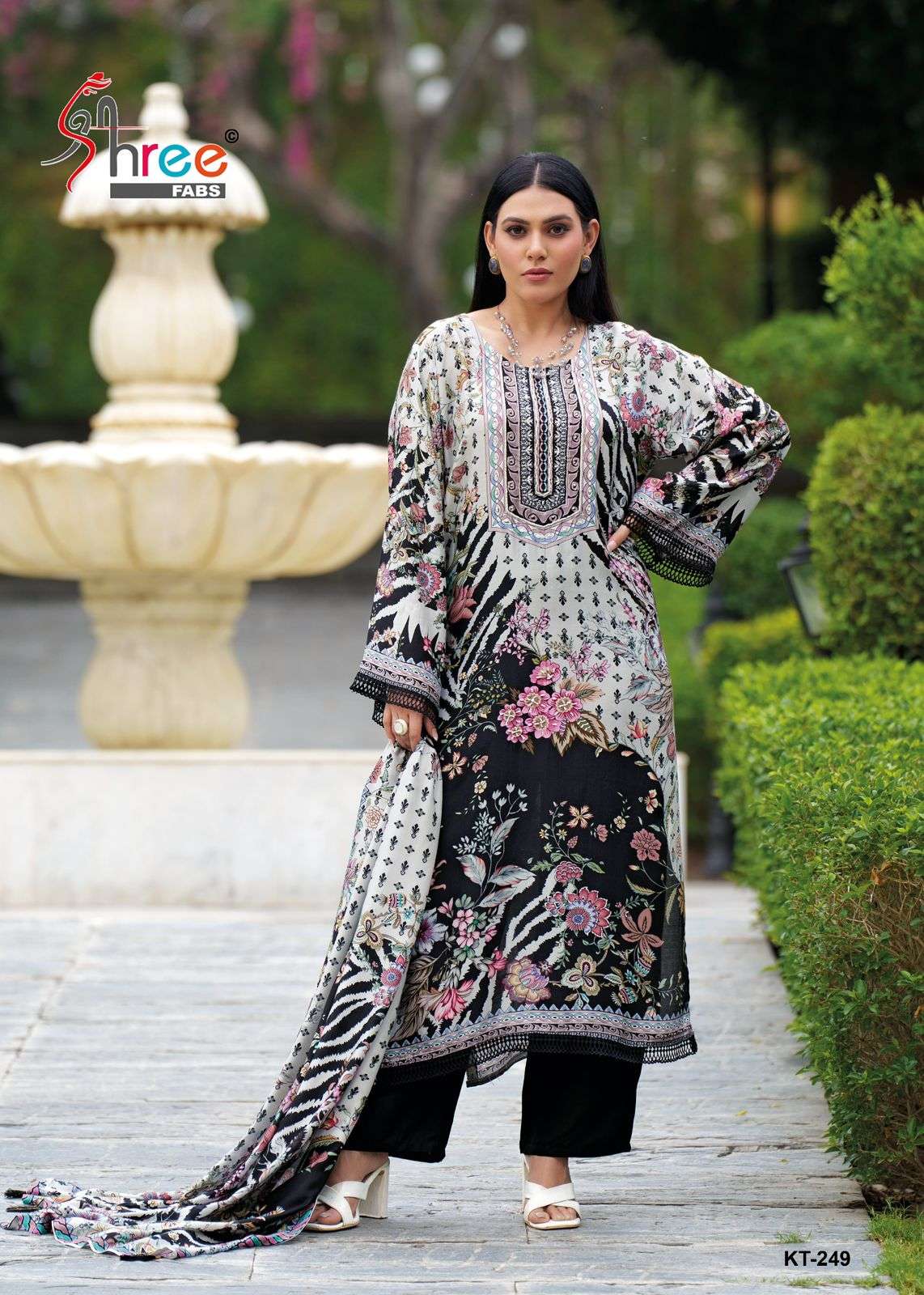 SHREE FABS KT 249 PAKISTANI PATTERN BLACK COLOR SUIT WHOLESALE ONLINE