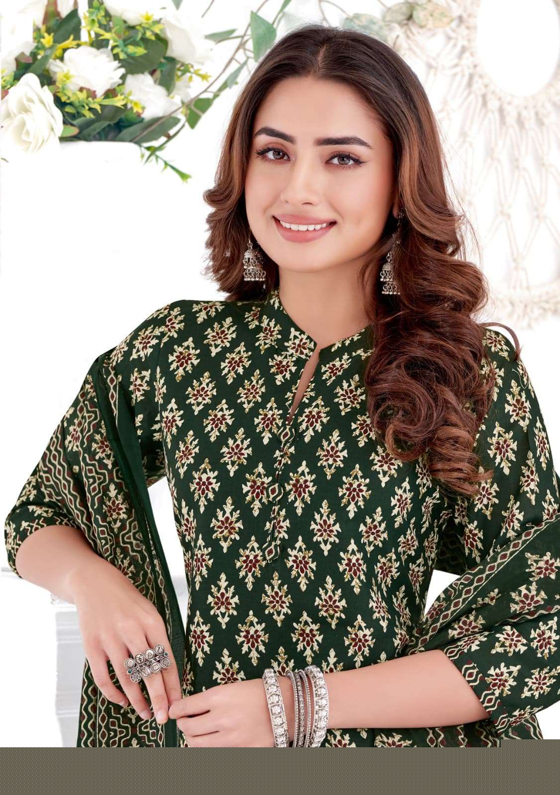 SHREE GANESH HANSIKA SPECIAL VOL 1 COTTON FABRIC UNSTITCH SALWAR KAMEEZ DEALER STORE 