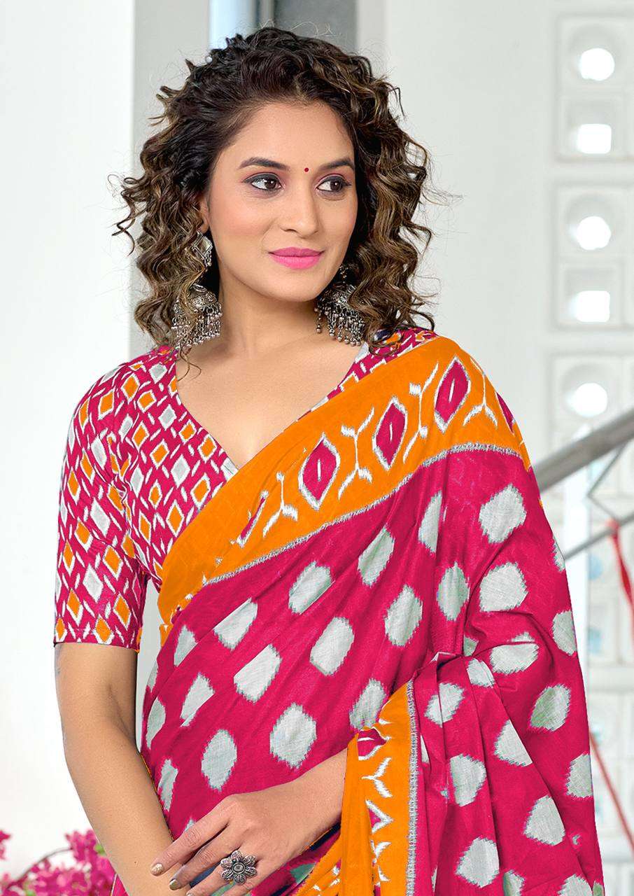 SPECIAL PARTY WEAR COTTON SAREE COLLECTION DEALER SHOP MALHARI 