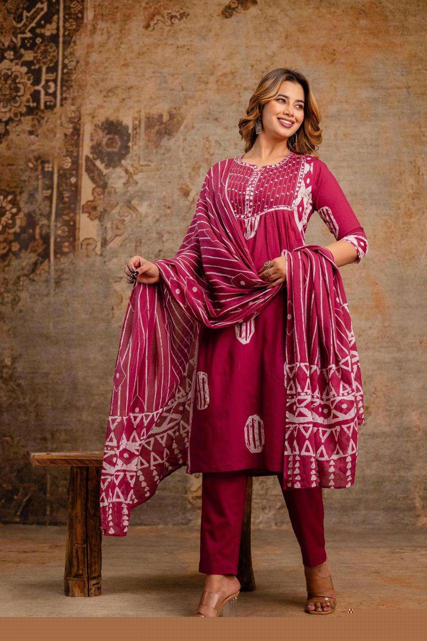 STYLISH COTTON FABRIC READYMADE SUIT FOR WOMEN COMBO DEALER KAR K
